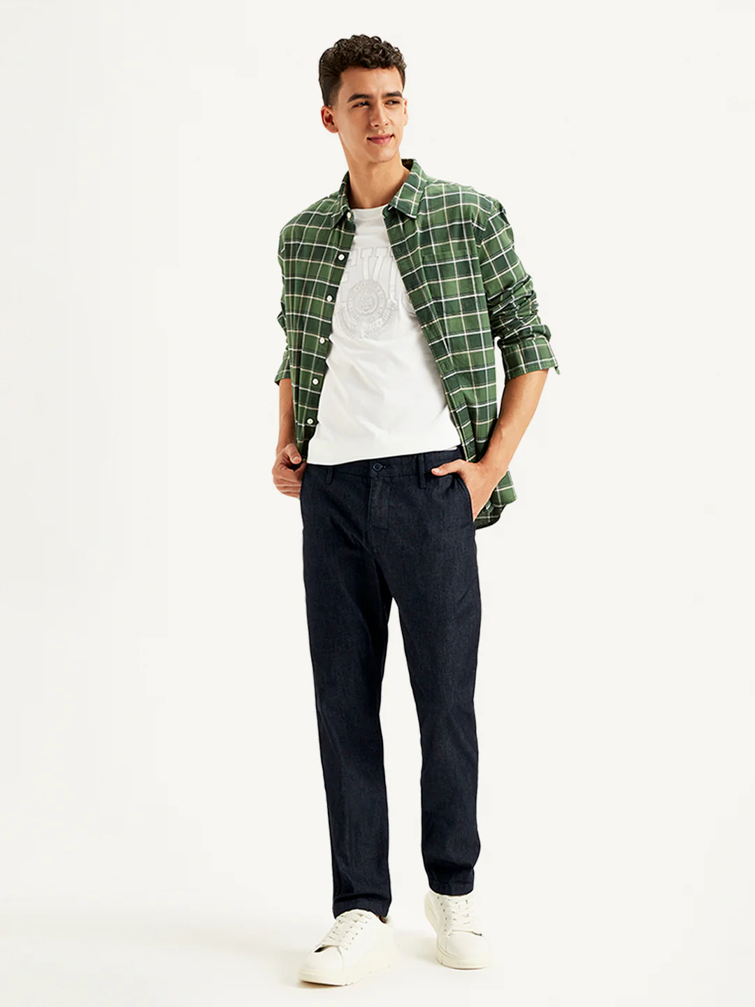 Men's Blue Tapered Chinos - Image 5