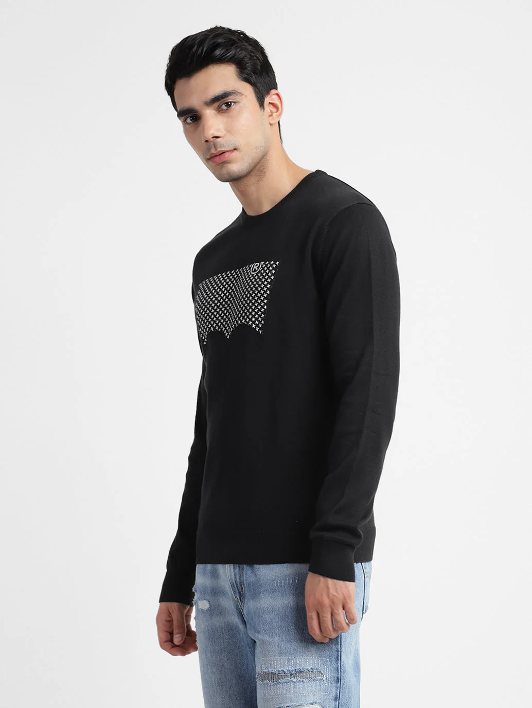 Men's Brand Logo Crew Neck Sweatshirt - Image 4