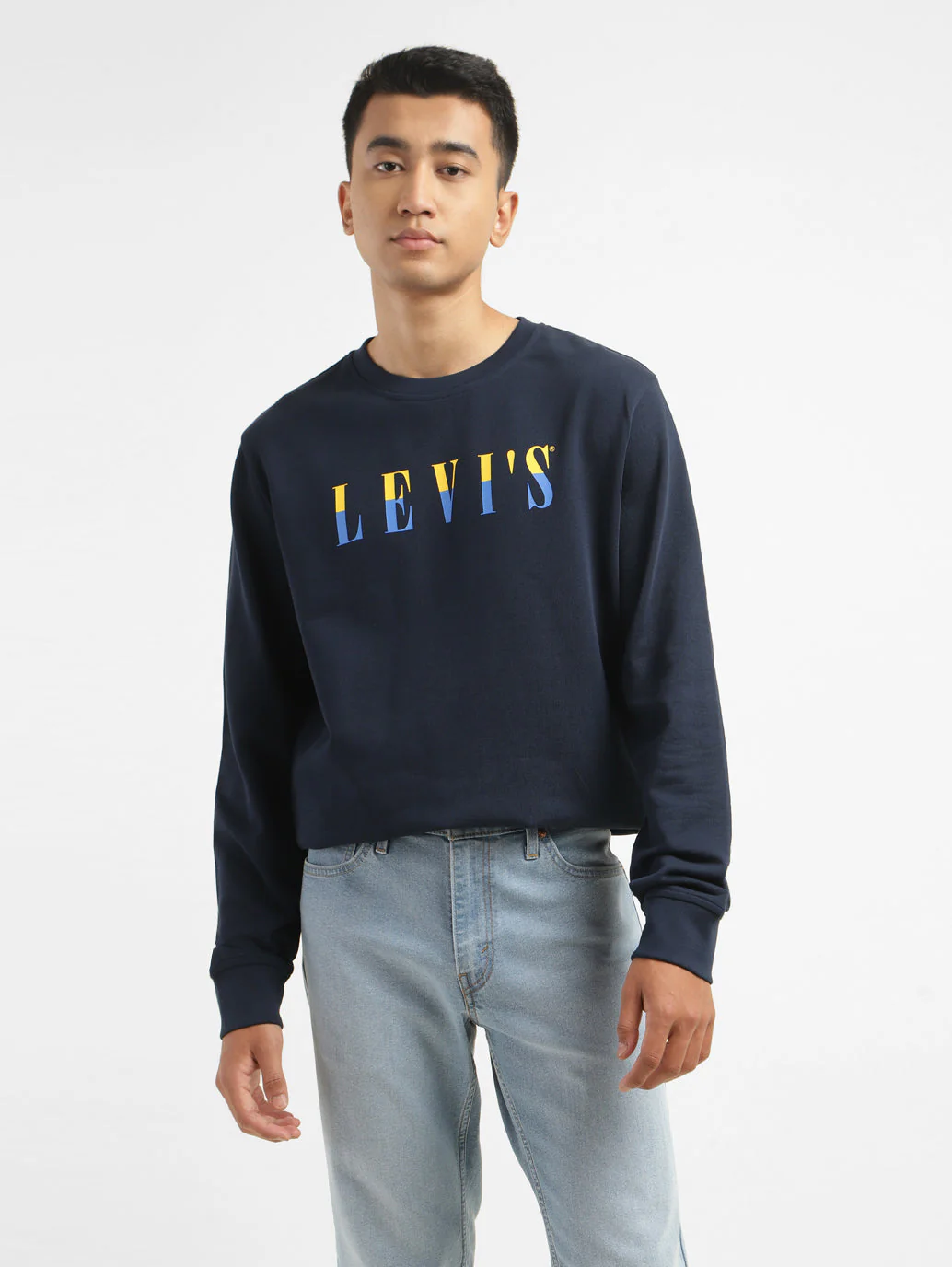 Men's Brand Logo Crew Neck Sweatshirt - Image 2