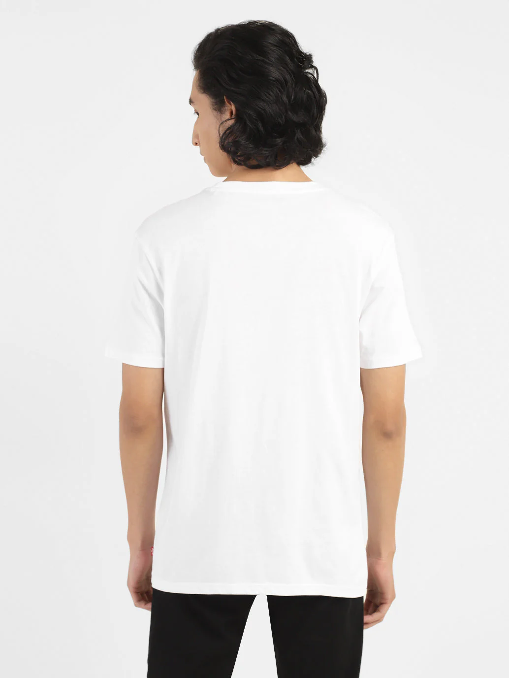 Men's Brand Logo Crew Neck T-shirt White - Image 3