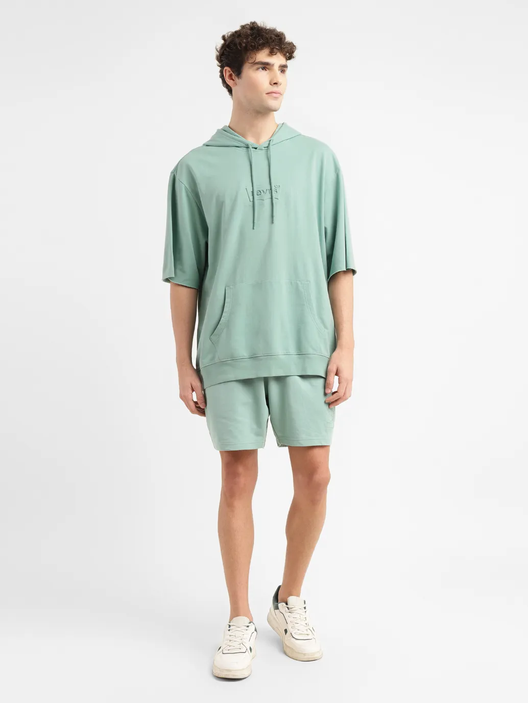 Men's Brand Logo Green Hooded Sweatshirt - Image 6