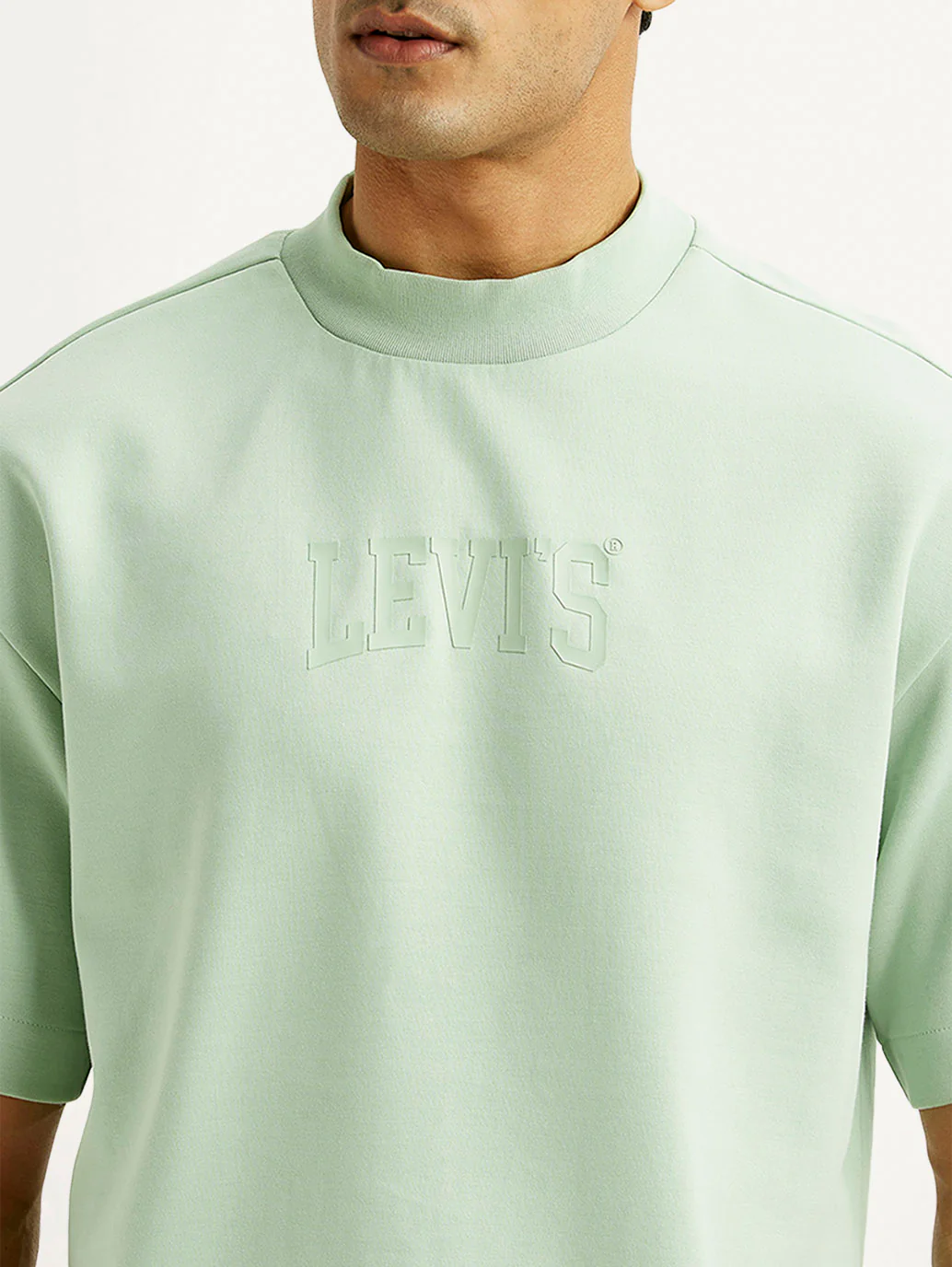 Men's Brand Logo Green Boxy T-shirt - Image 4
