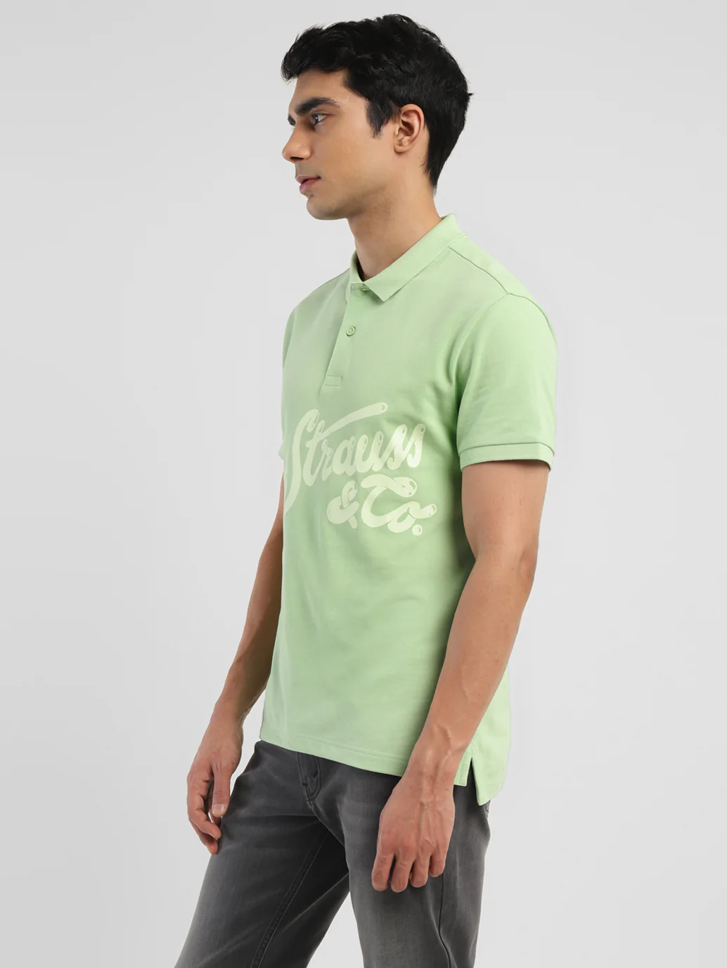 Men's Brand Logo Polo T-shirt - Image 4