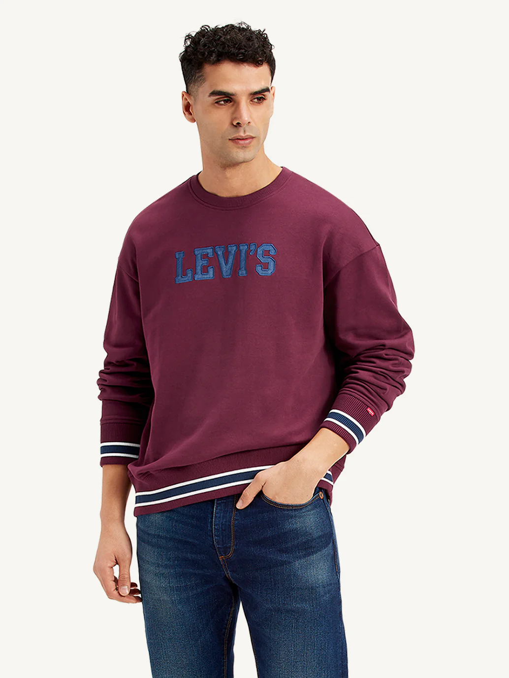 Men's Brand Logo Crew Neck Sweatshirt