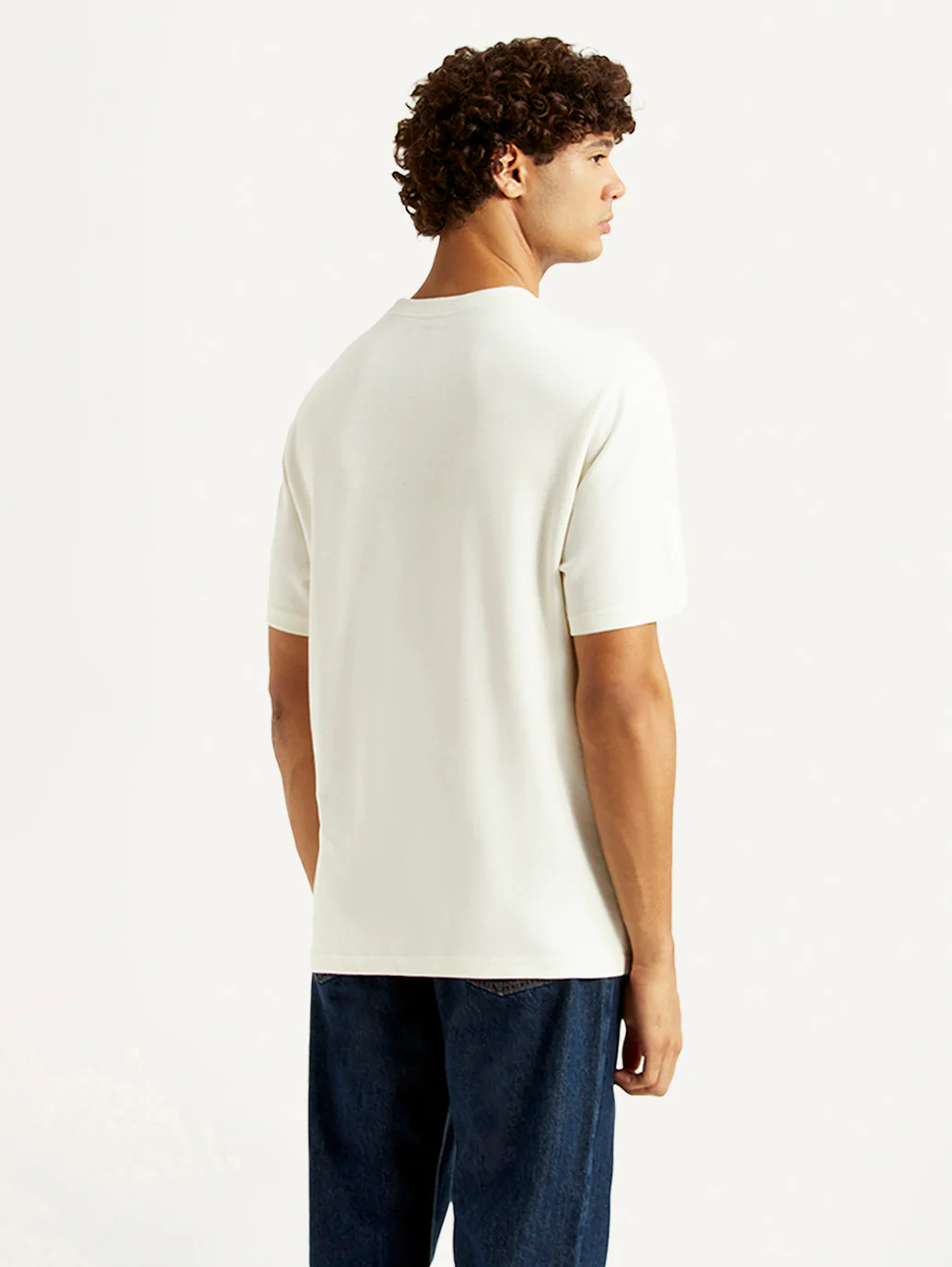 Men's Brand Logo White Crew Neck T-shirt - Image 3