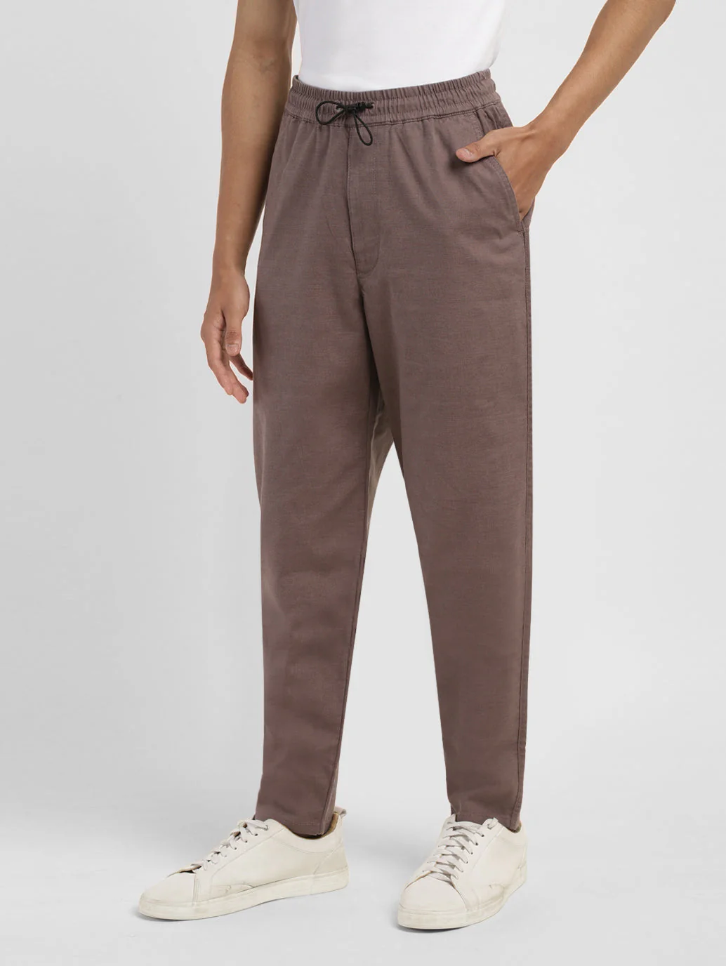 Men's Brown Regular Fit Joggers - Image 5