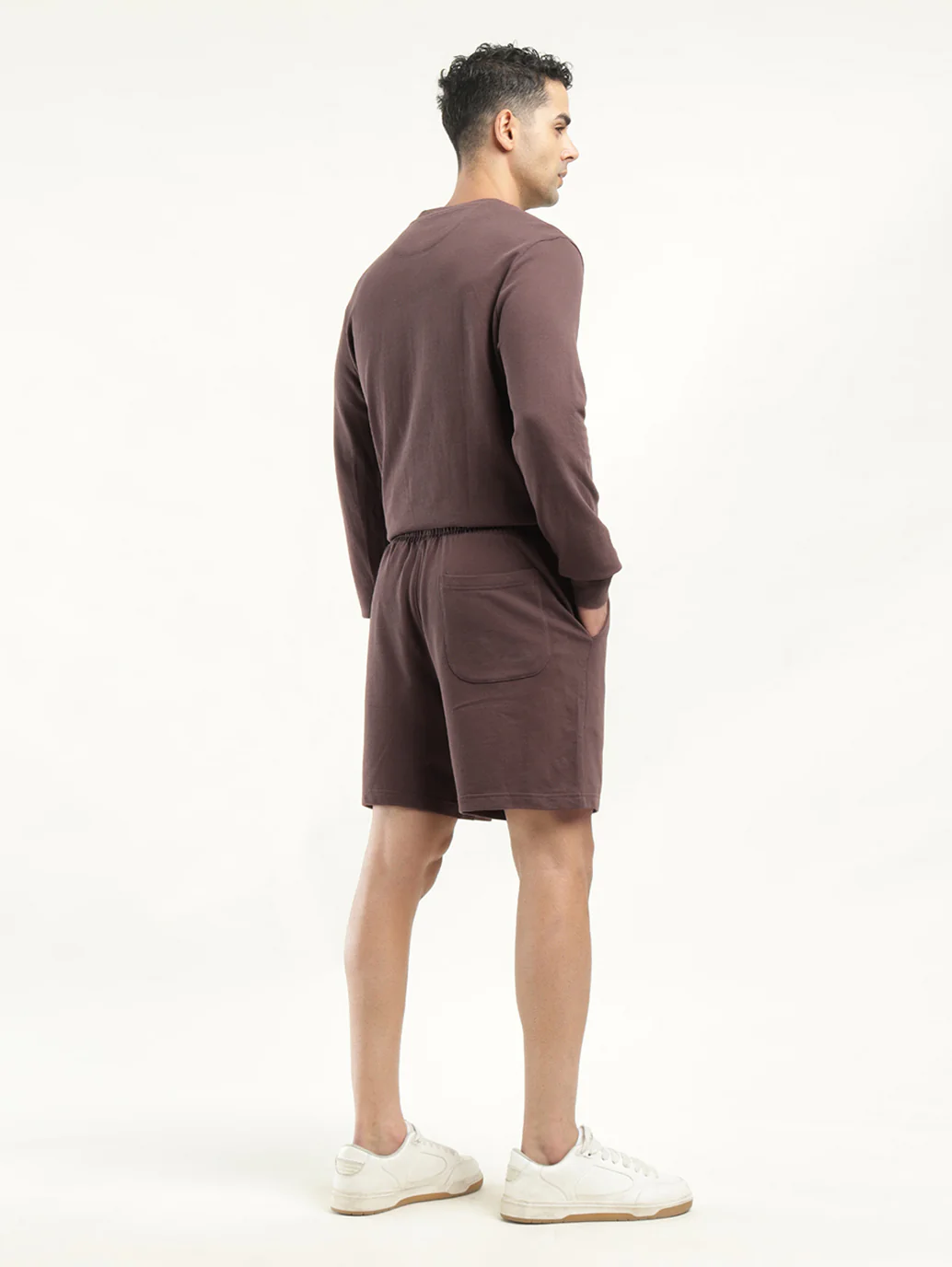 Men's Brown Regular Fit Shorts - Image 3