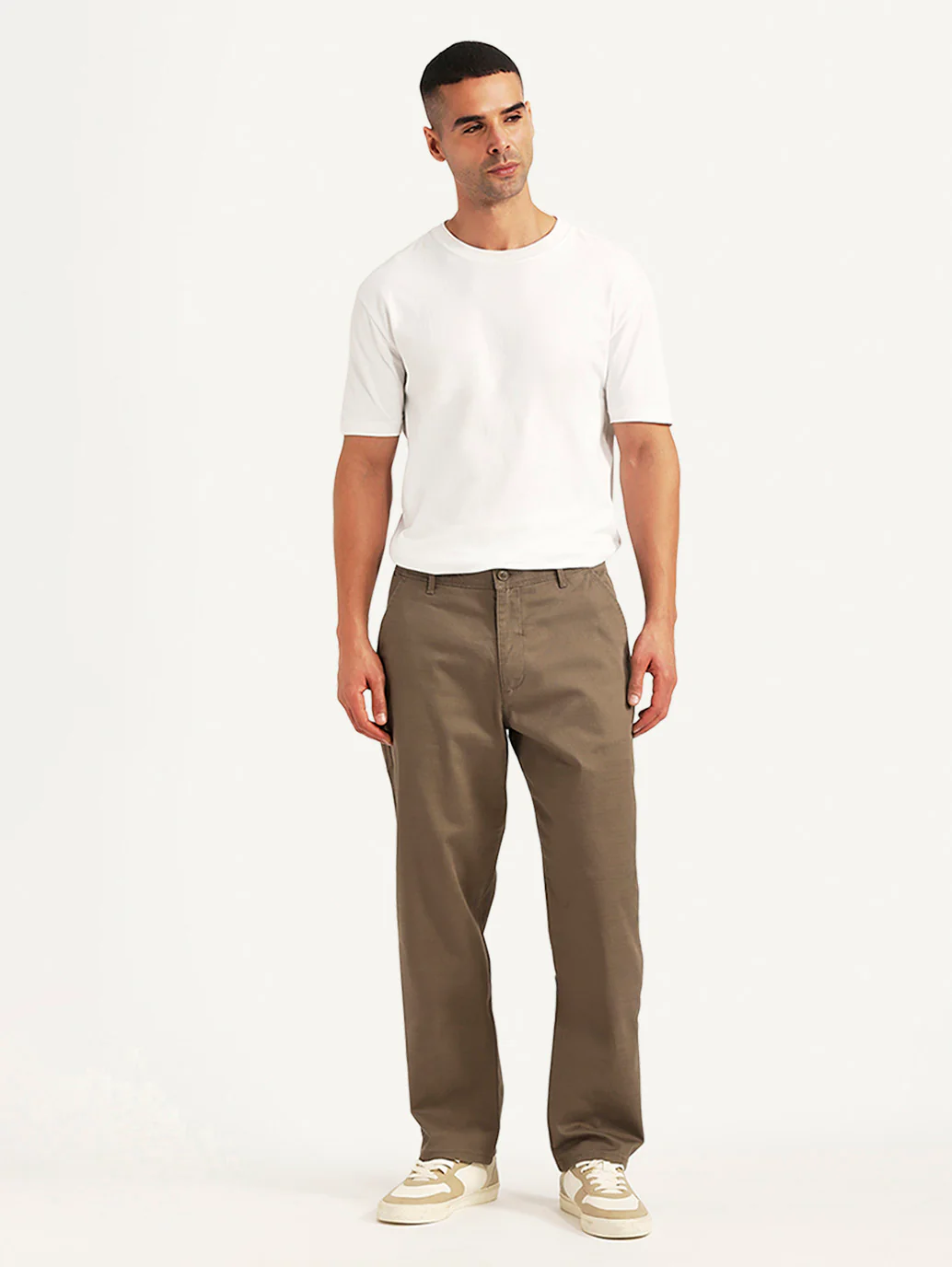 Men's Brown Authentic Relaxed Fit Chinos - Image 2