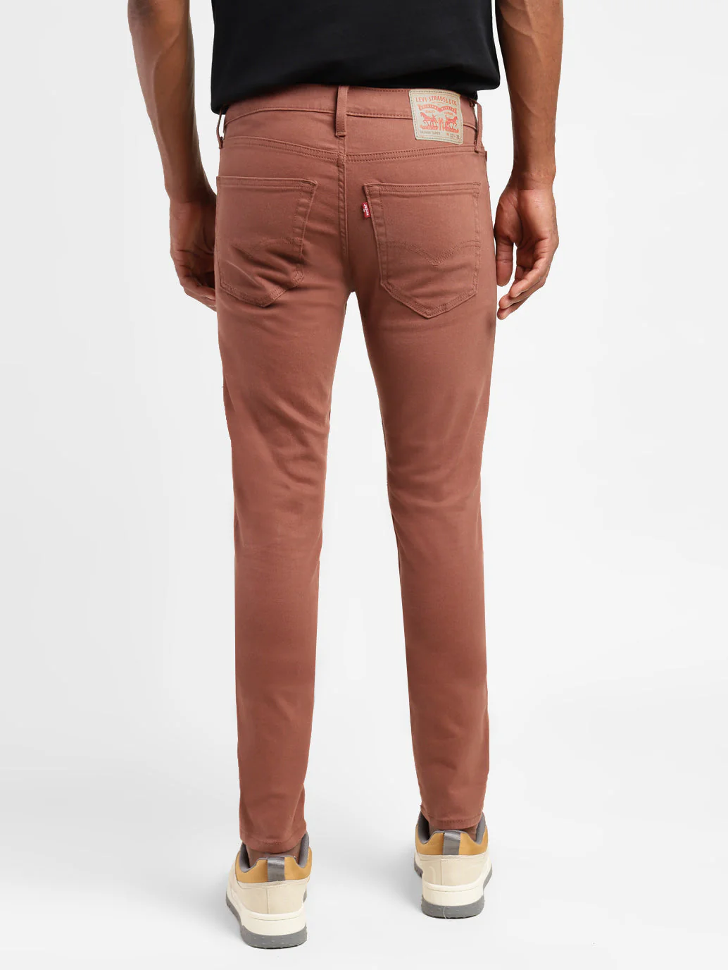 Men's Brown Skinny Fit Mid Rise Jeans - Image 3