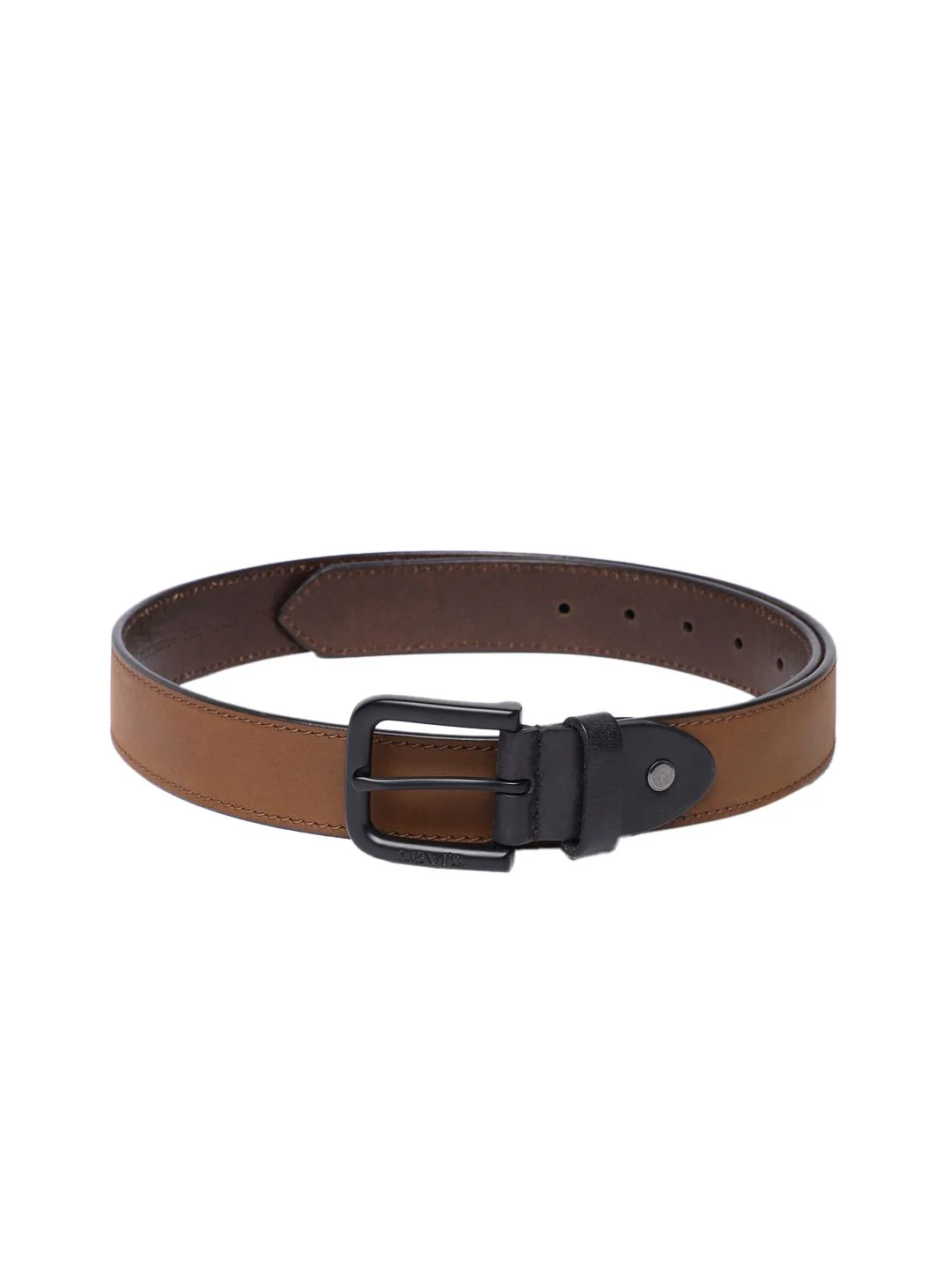 Men's Brown Solid Belt - Image 2