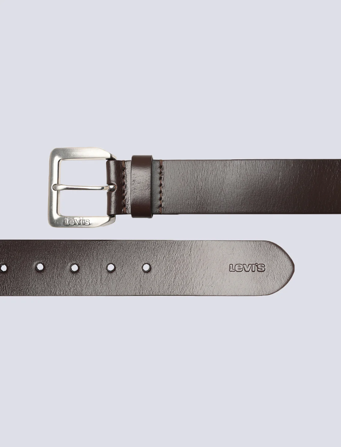 Men's Brown Solid Belt - Image 5