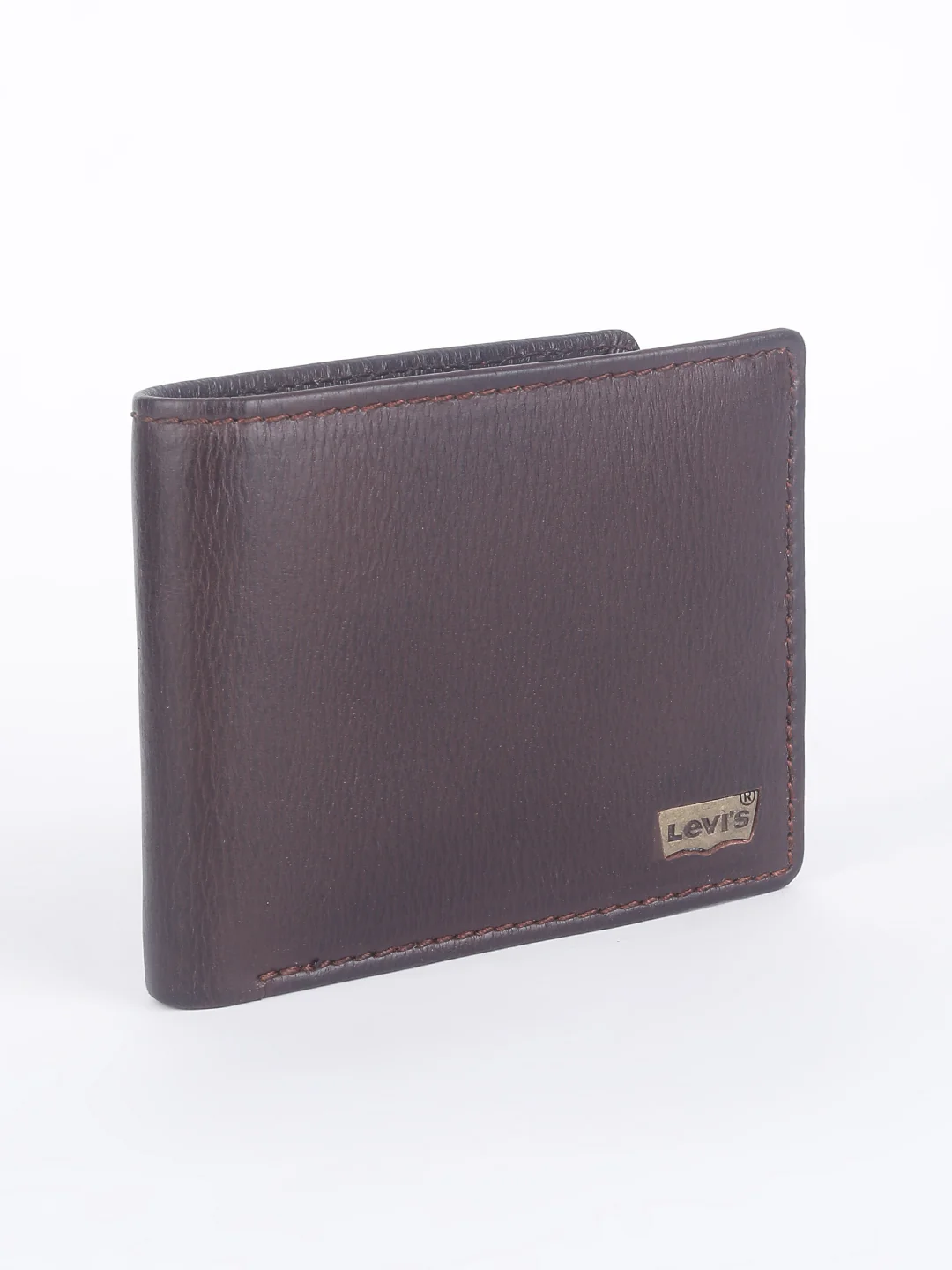 Men's Brown Solid Bi-Fold Wallet - Image 3