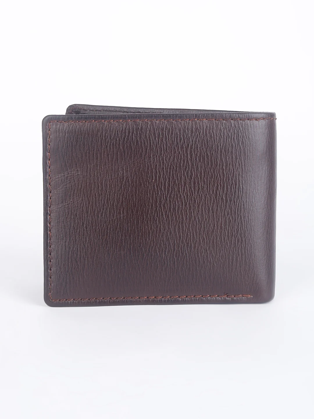 Men's Brown Solid Bi-Fold Wallet - Image 5
