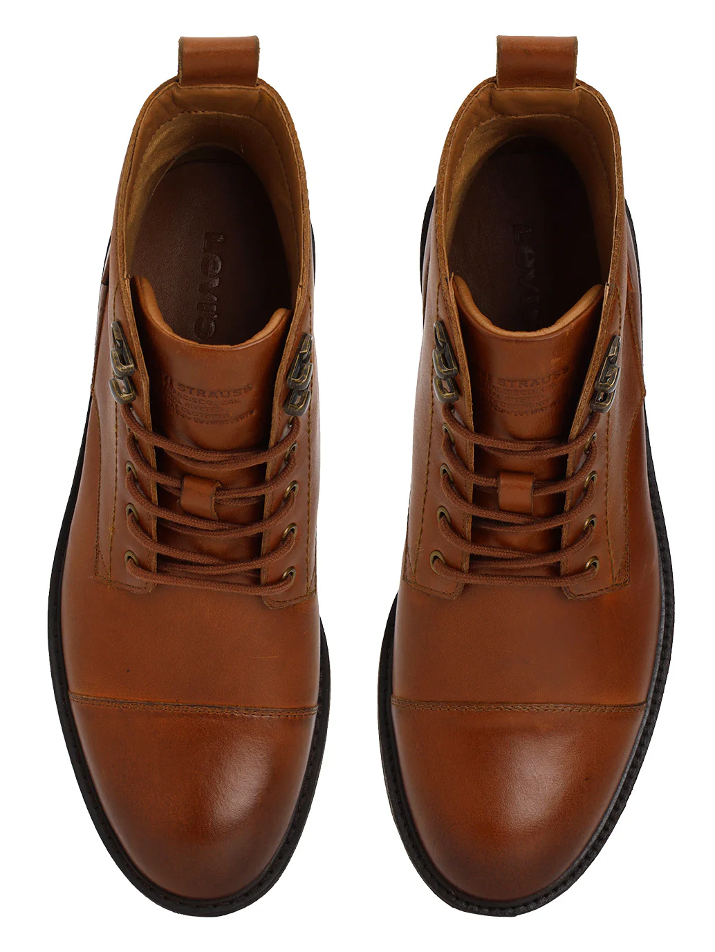 Men's Brown Solid Boots - Image 4