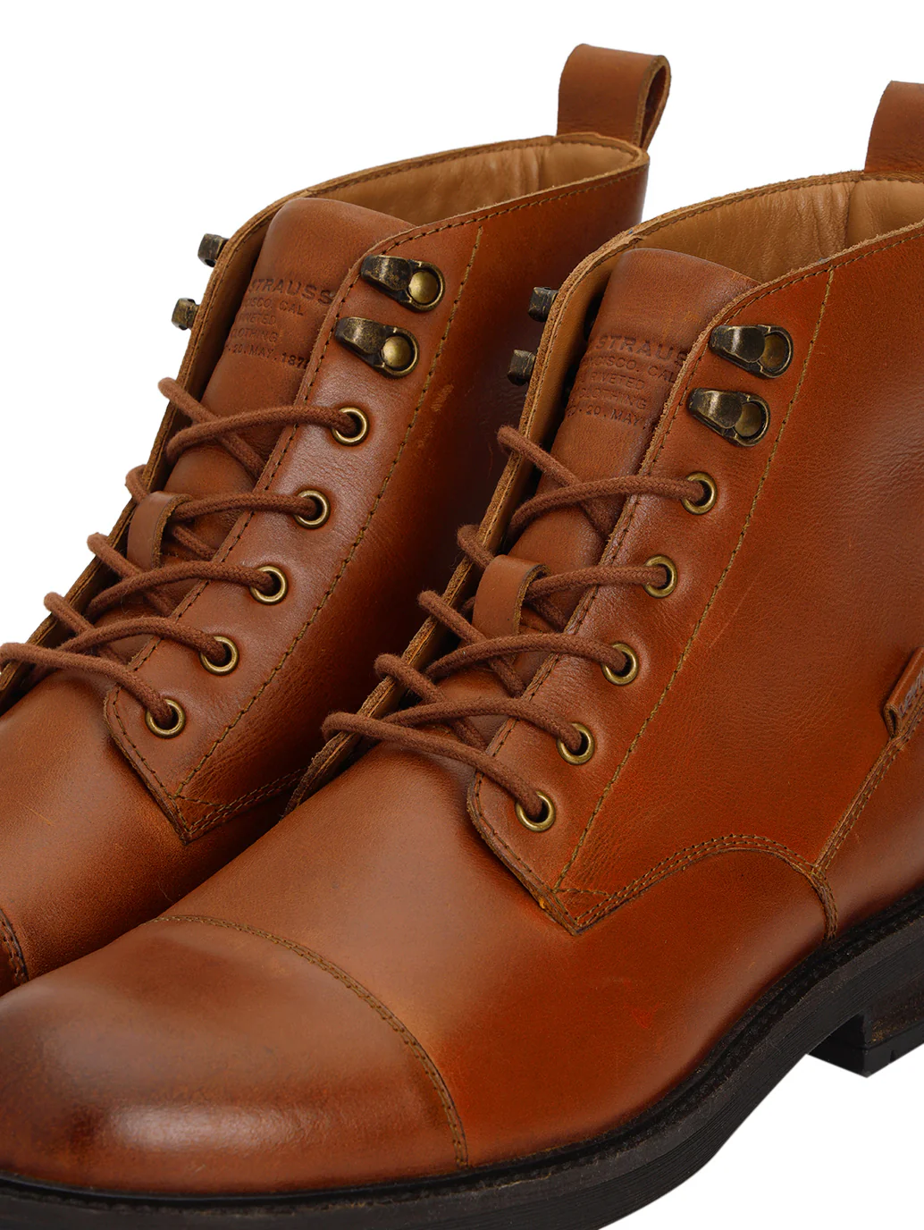 Men's Brown Solid Boots - Image 6
