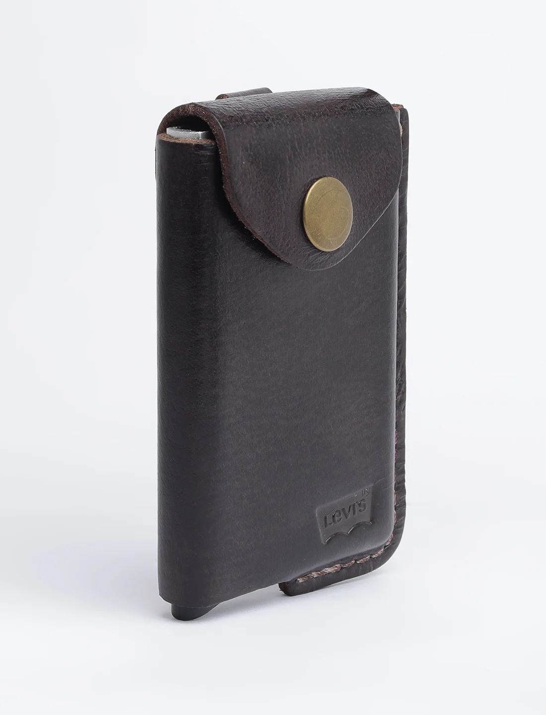 Men's Brown Solid Card Holder - Image 3