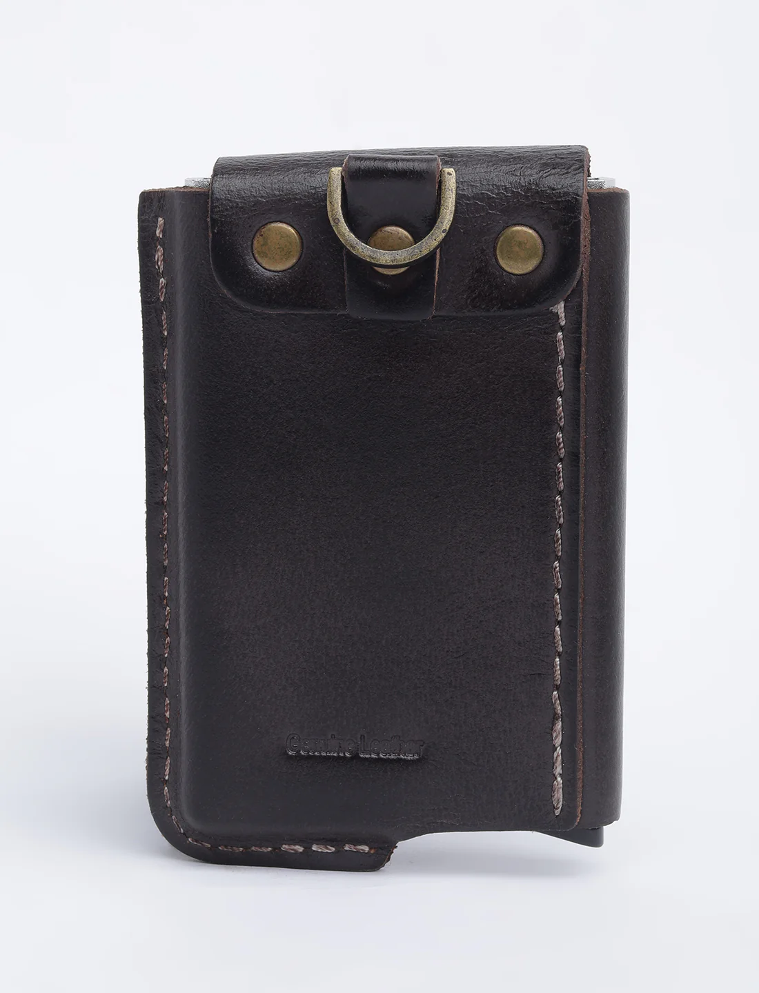 Men's Brown Solid Card Holder - Image 4