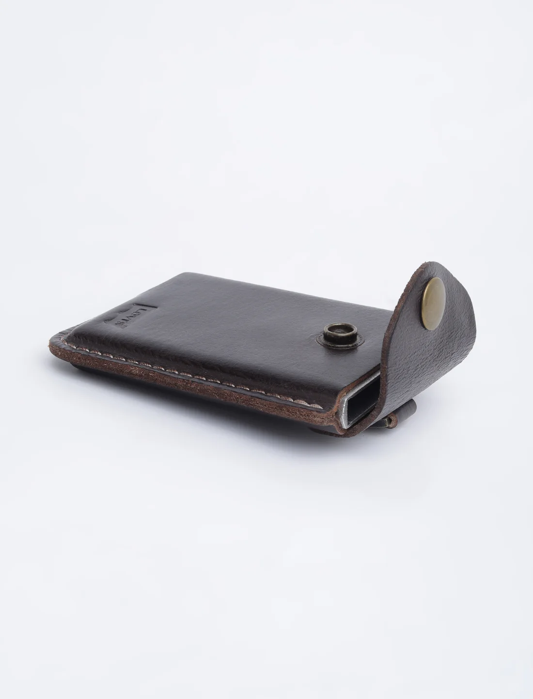 Men's Brown Solid Card Holder - Image 5