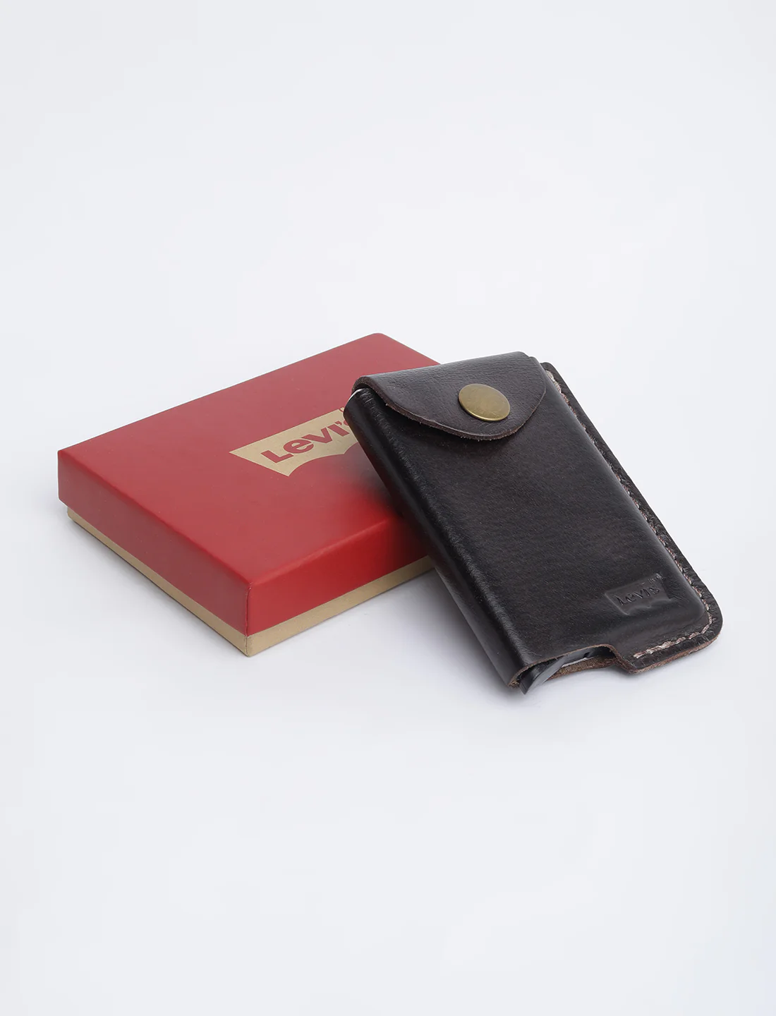 Men's Brown Solid Card Holder - Image 7
