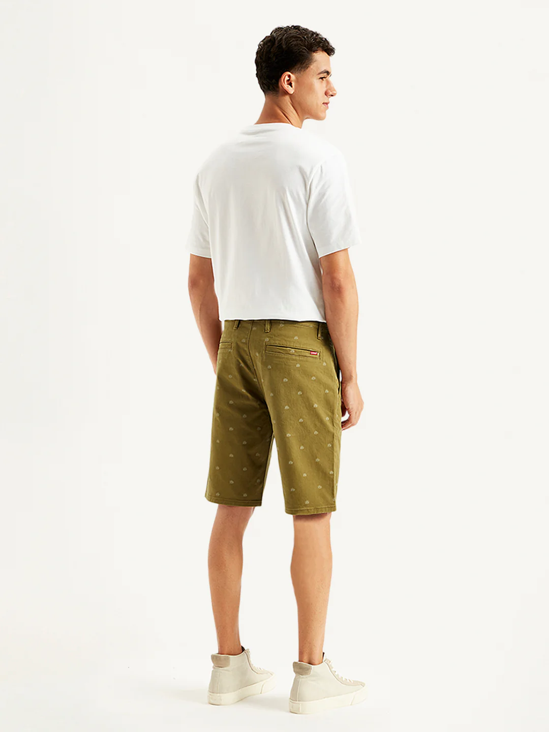 Men's Brown Tapered Chino Shorts - Image 4