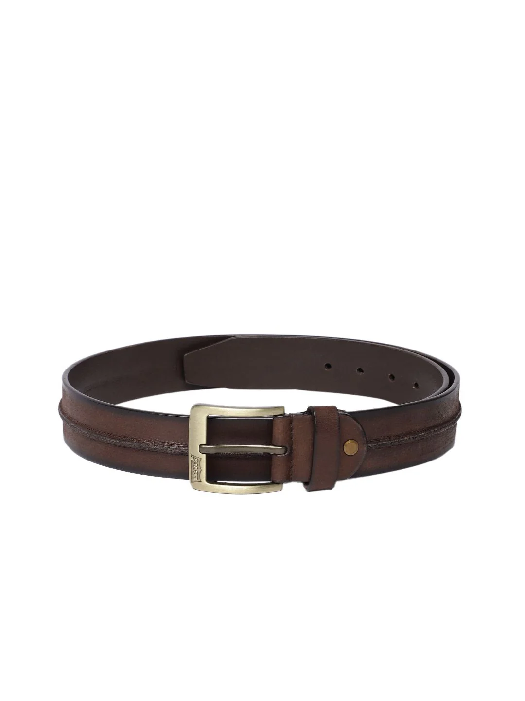 Men's Brown Textured Belt - Image 2