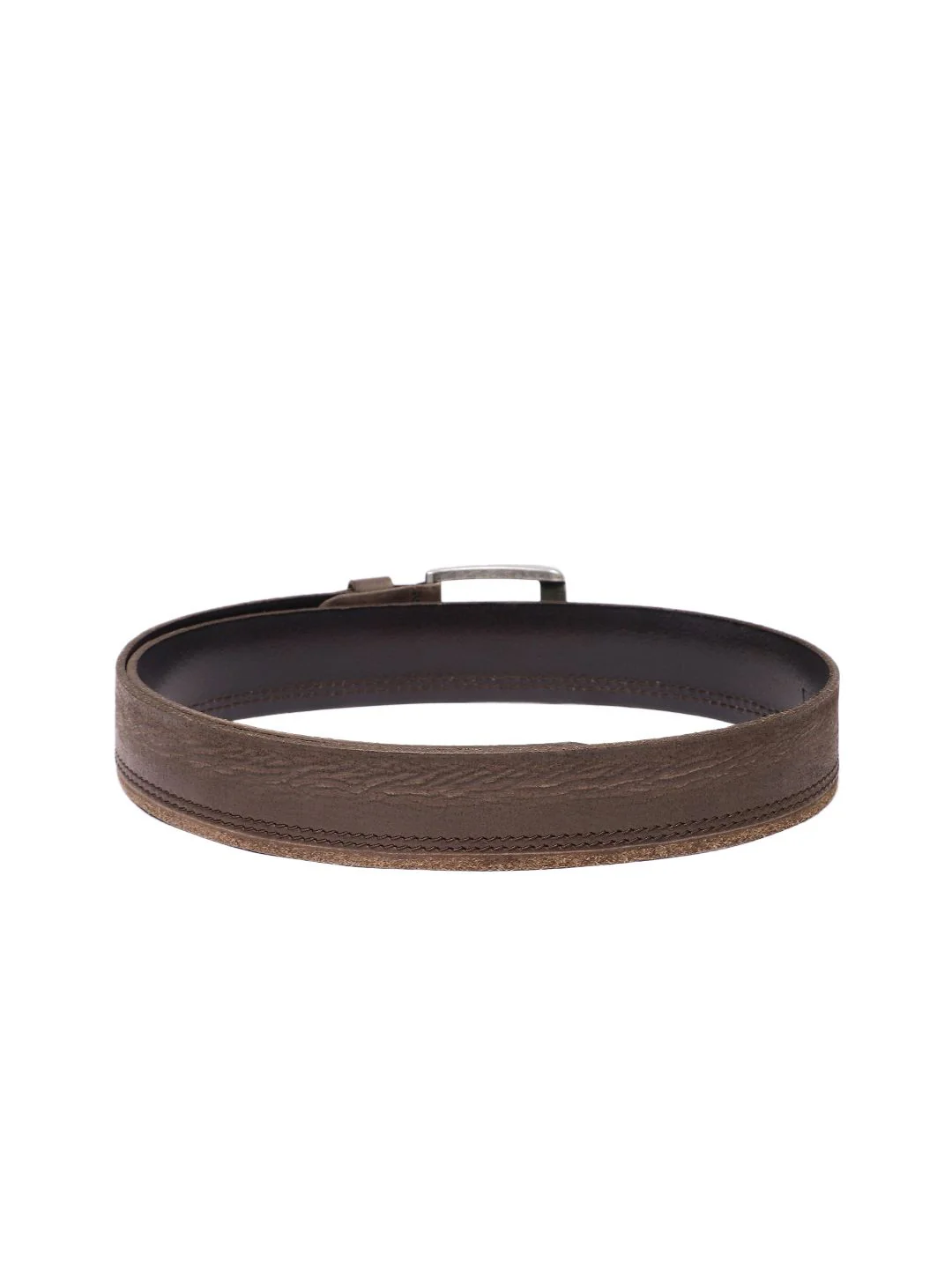 Men's Brown Textured Belt - Image 3