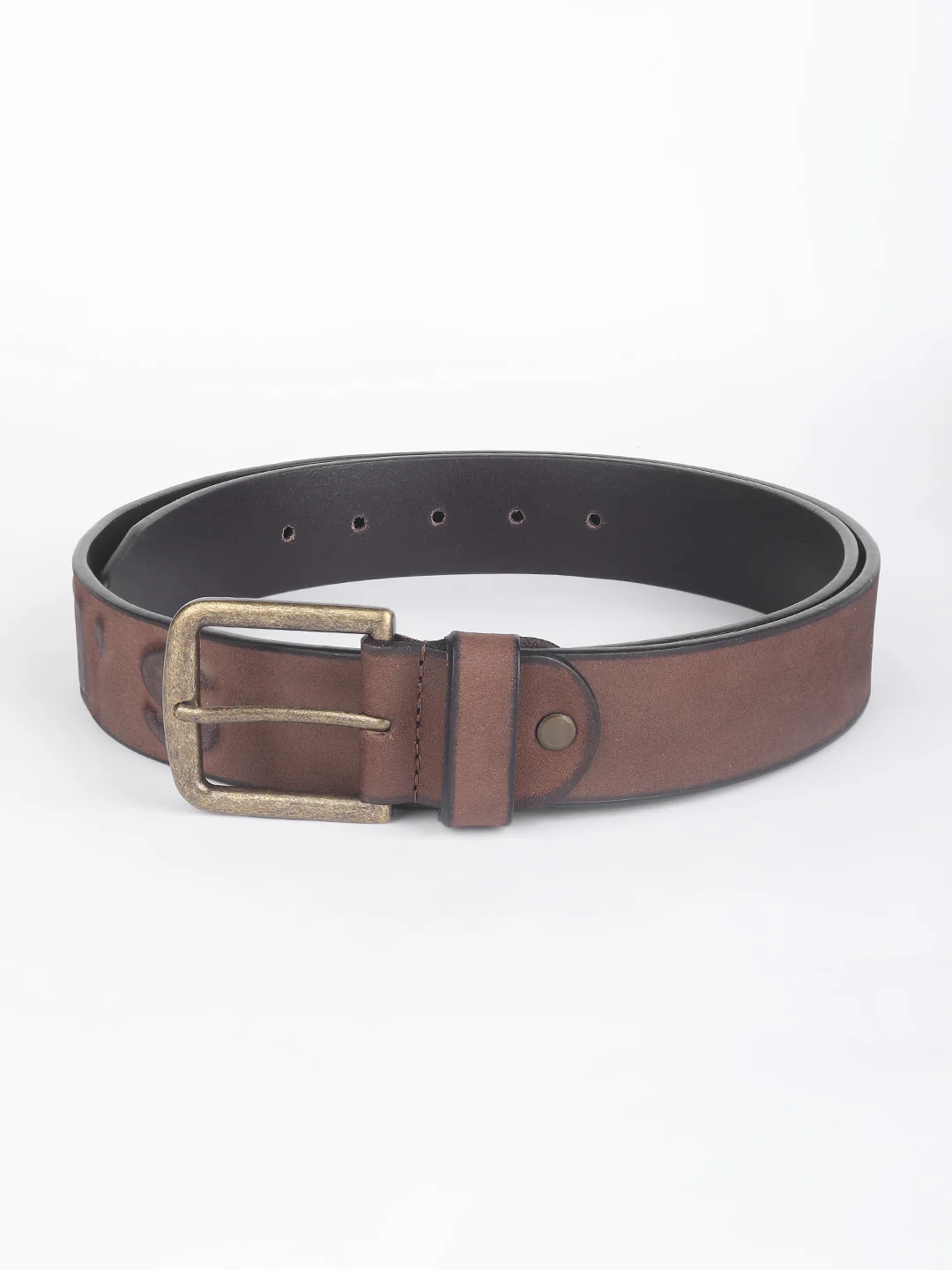 Men's Brown Textured Belt