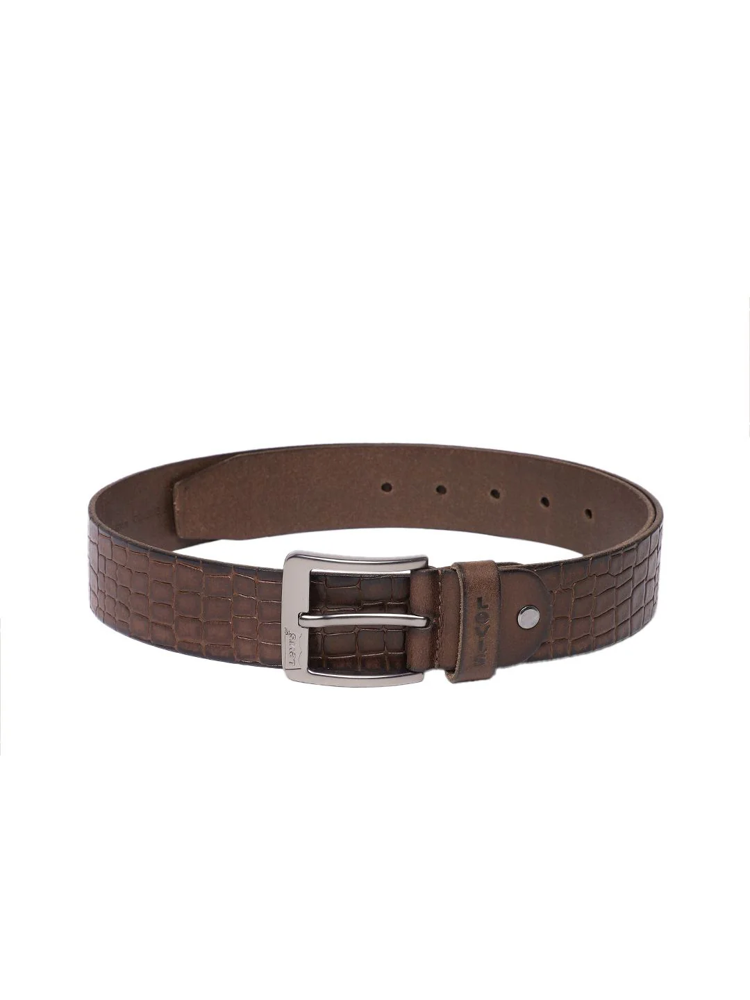 Men's Brown Textured Belt - Image 2