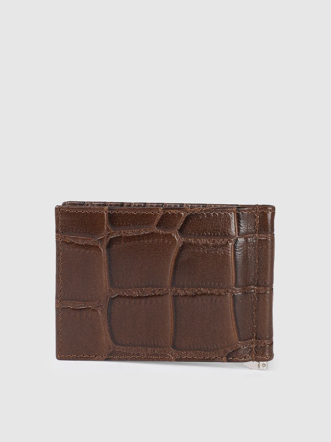 Men's Brown Textured Card Holder - Image 3