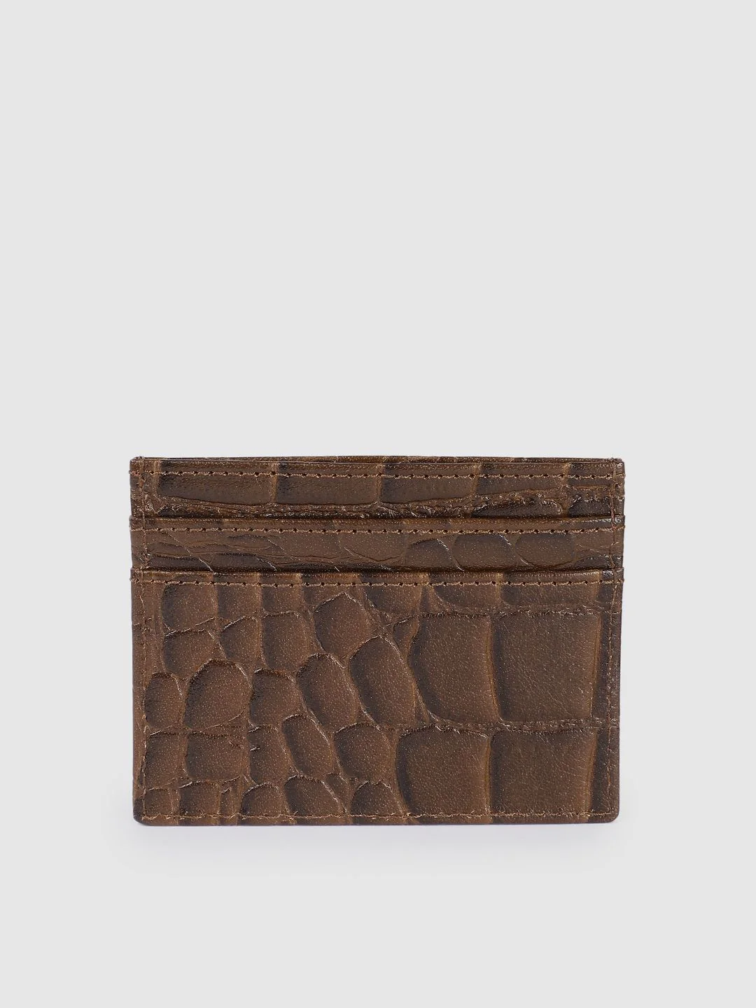 Men's Brown Textured Wallet - Image 3