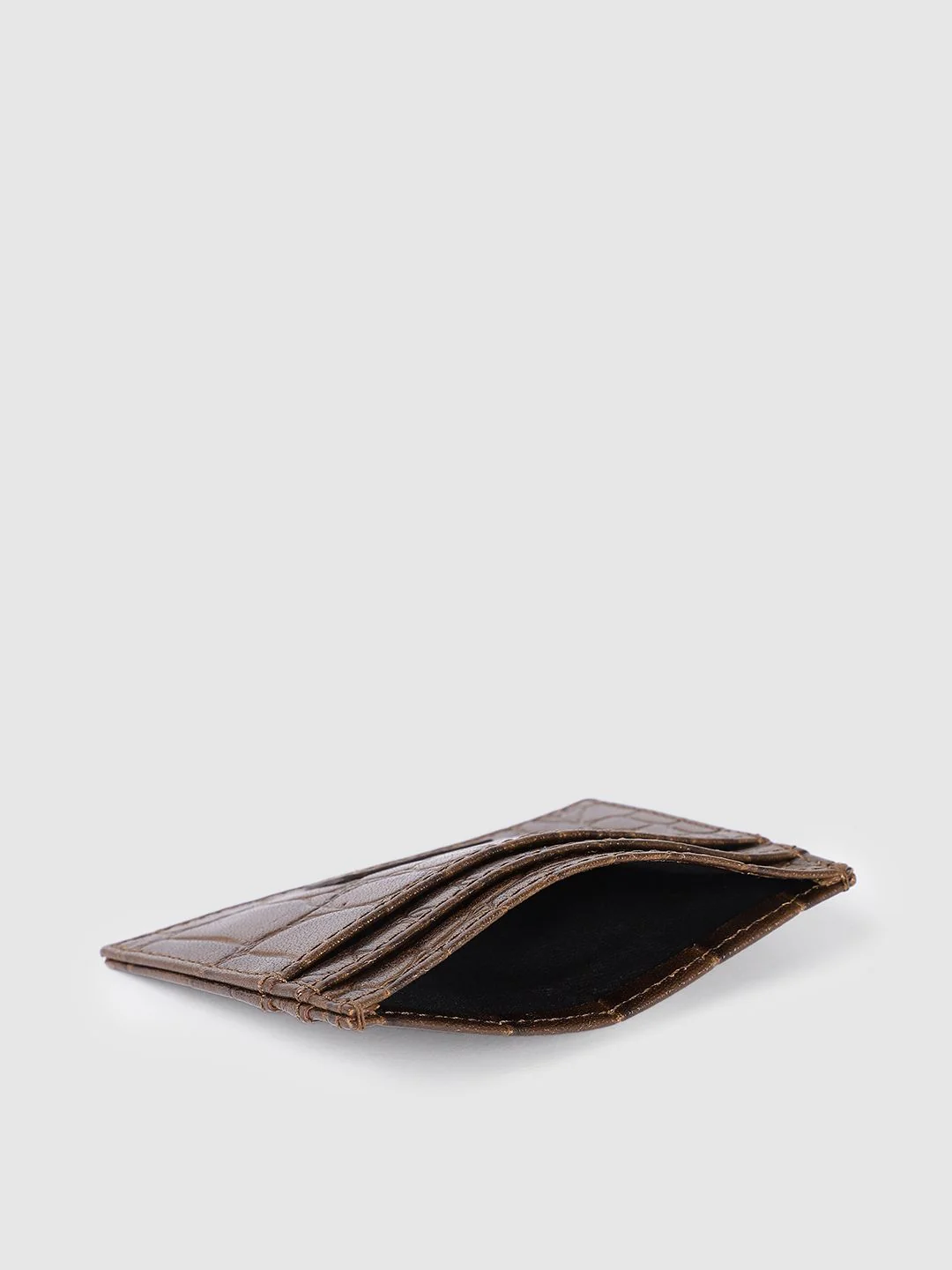 Men's Brown Textured Wallet - Image 4