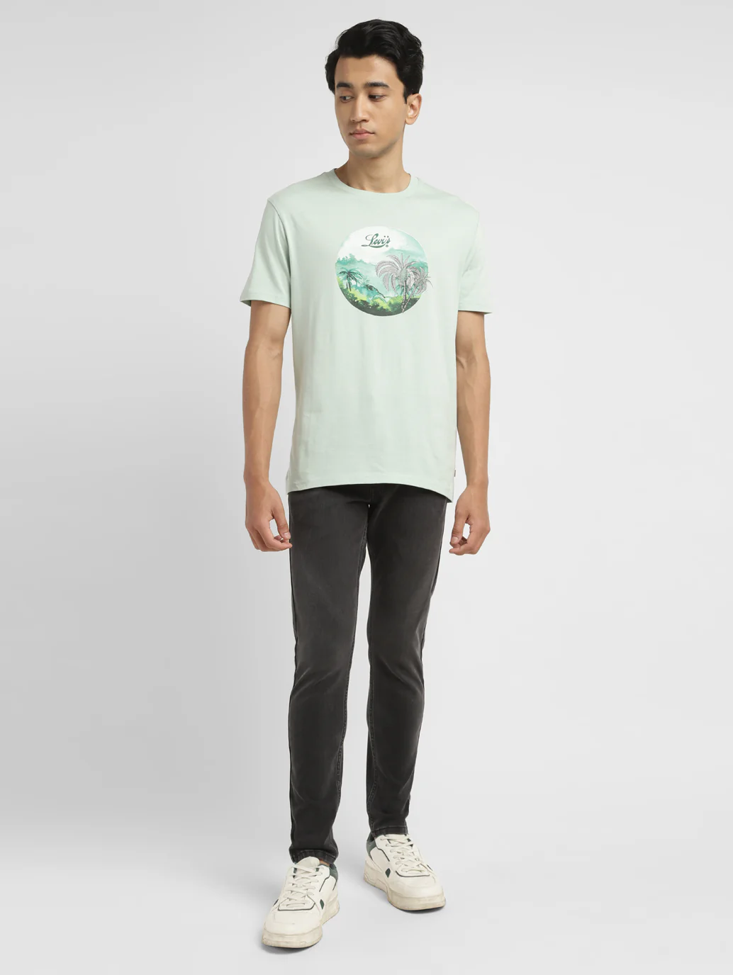 Men's Grey Skinny Fit Mid Rise Jeans - Image 7