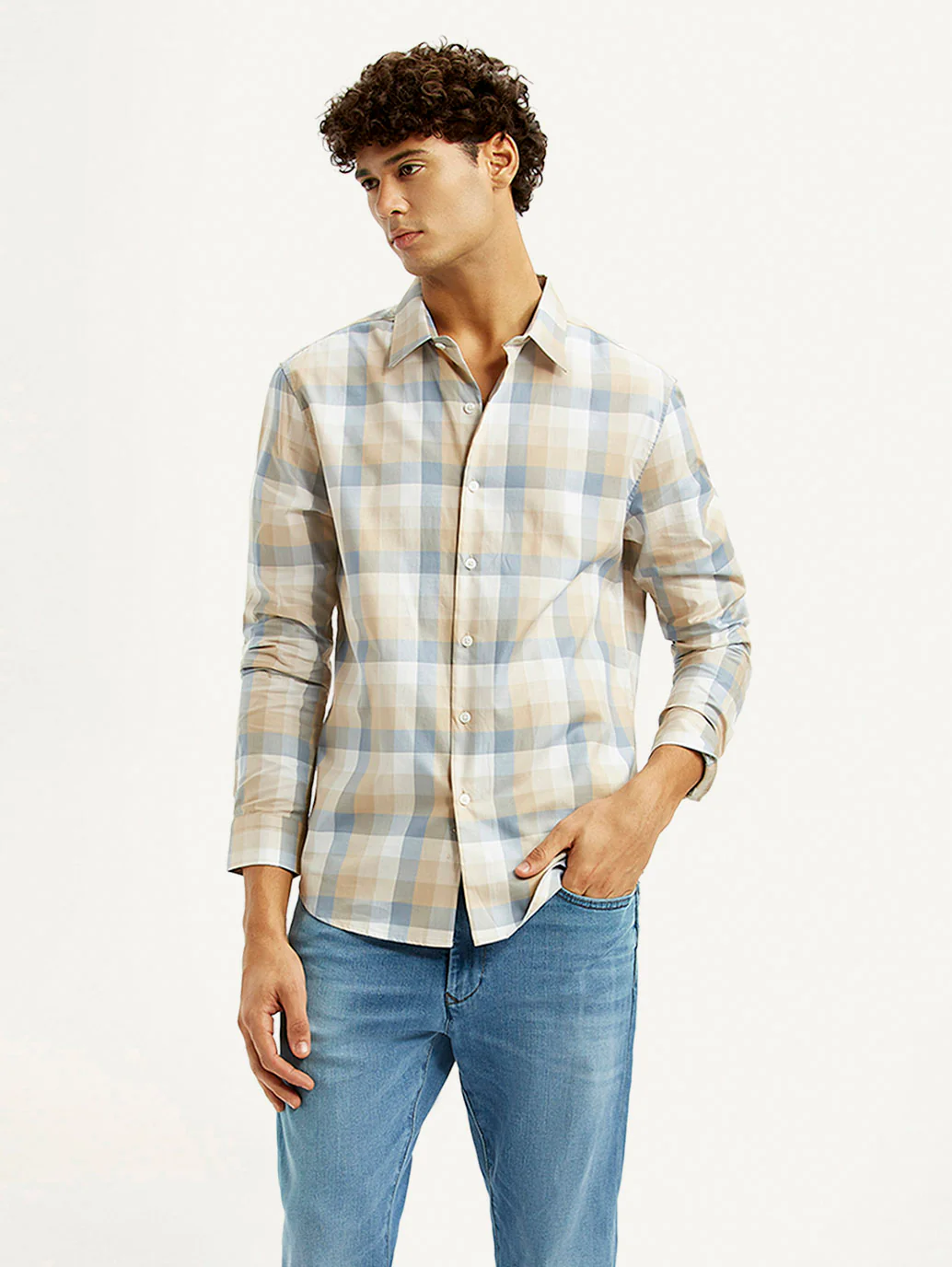 Men's Checkered Multi Color Slim Fit Shirt