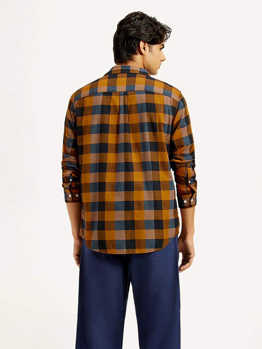 Men's Checkered Multi Color Slim Fit Shirt - Image 2
