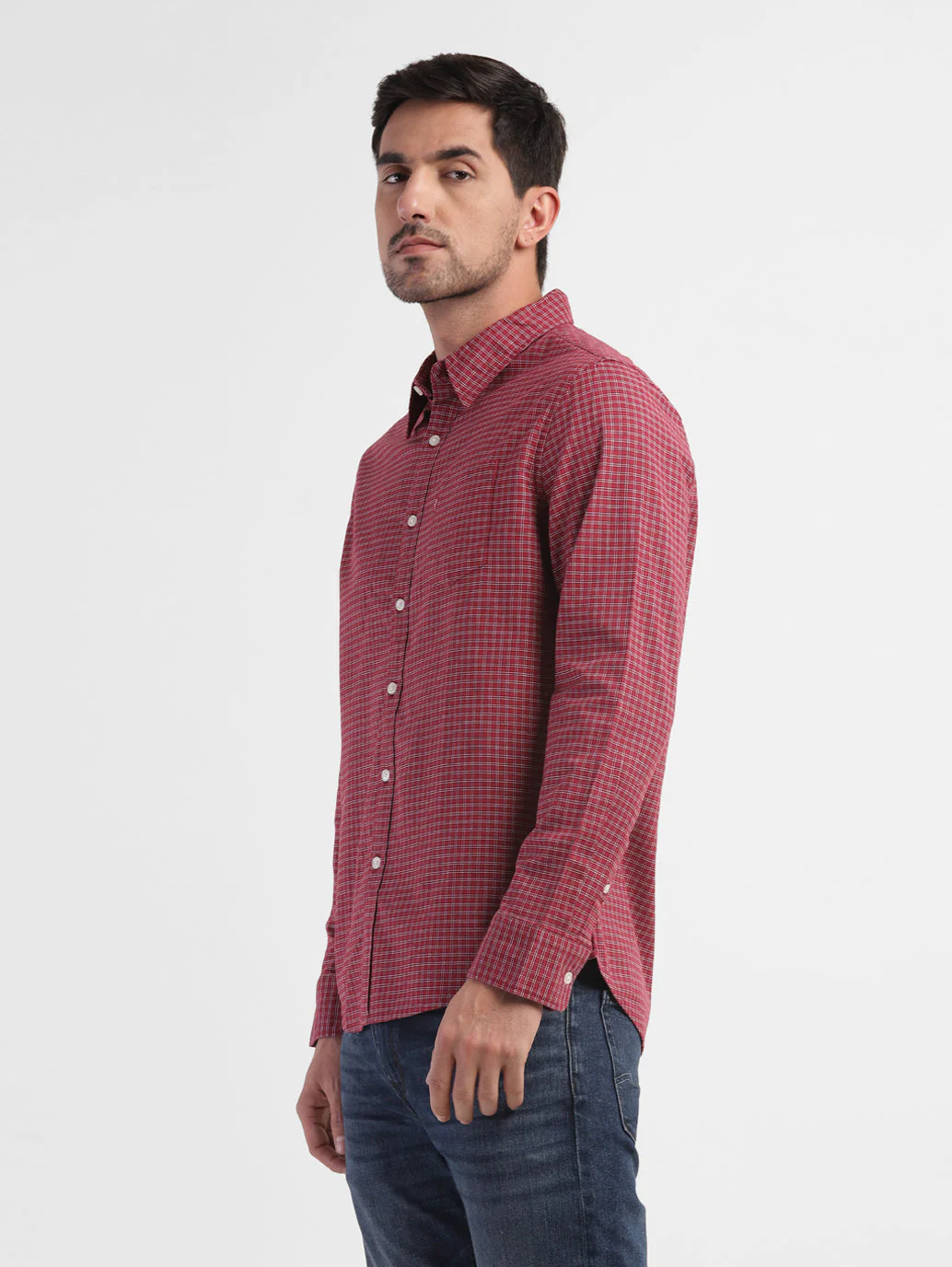 Men's Checkered Slim Fit Shirt - Image 4