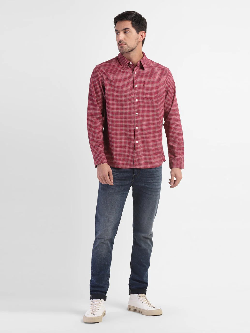 Men's Checkered Slim Fit Shirt - Image 5