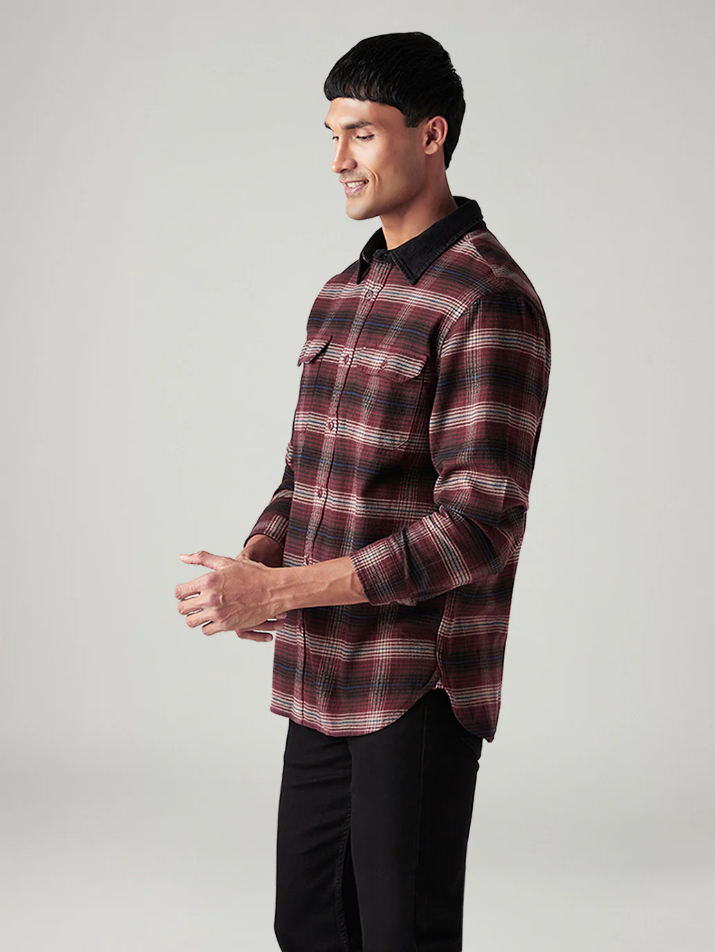 Men's Checkered Relaxed Fit Flannel Shirt - Image 5