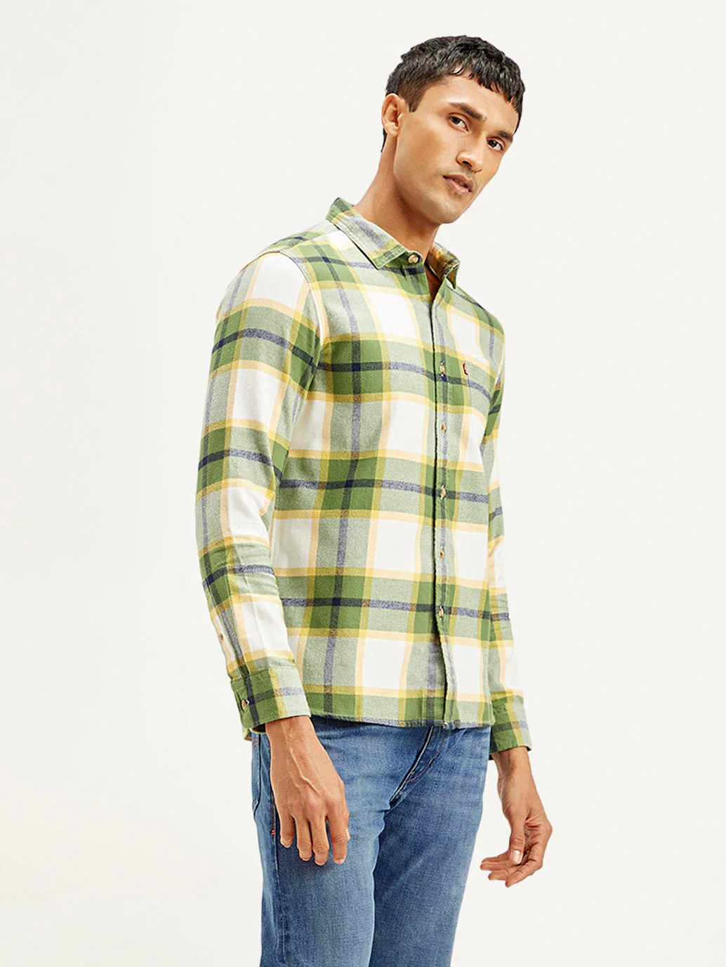 Men's Checkered Loose Fit Flannel Shirt - Image 5