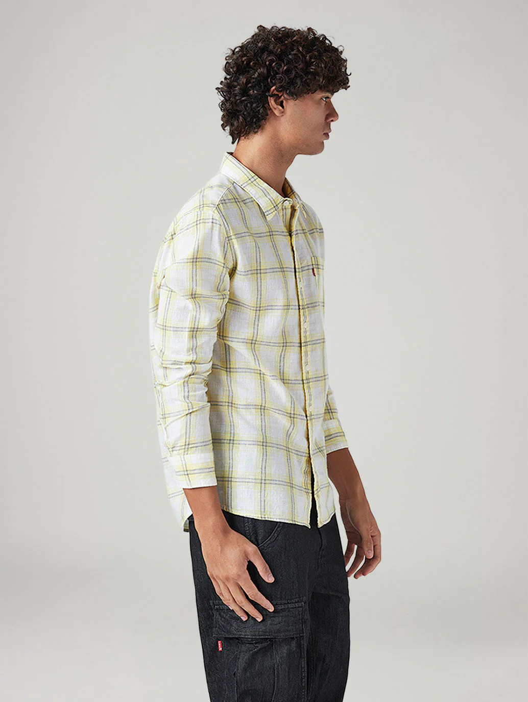 Men's Checkered Slim Fit Linen Shirt - Image 5