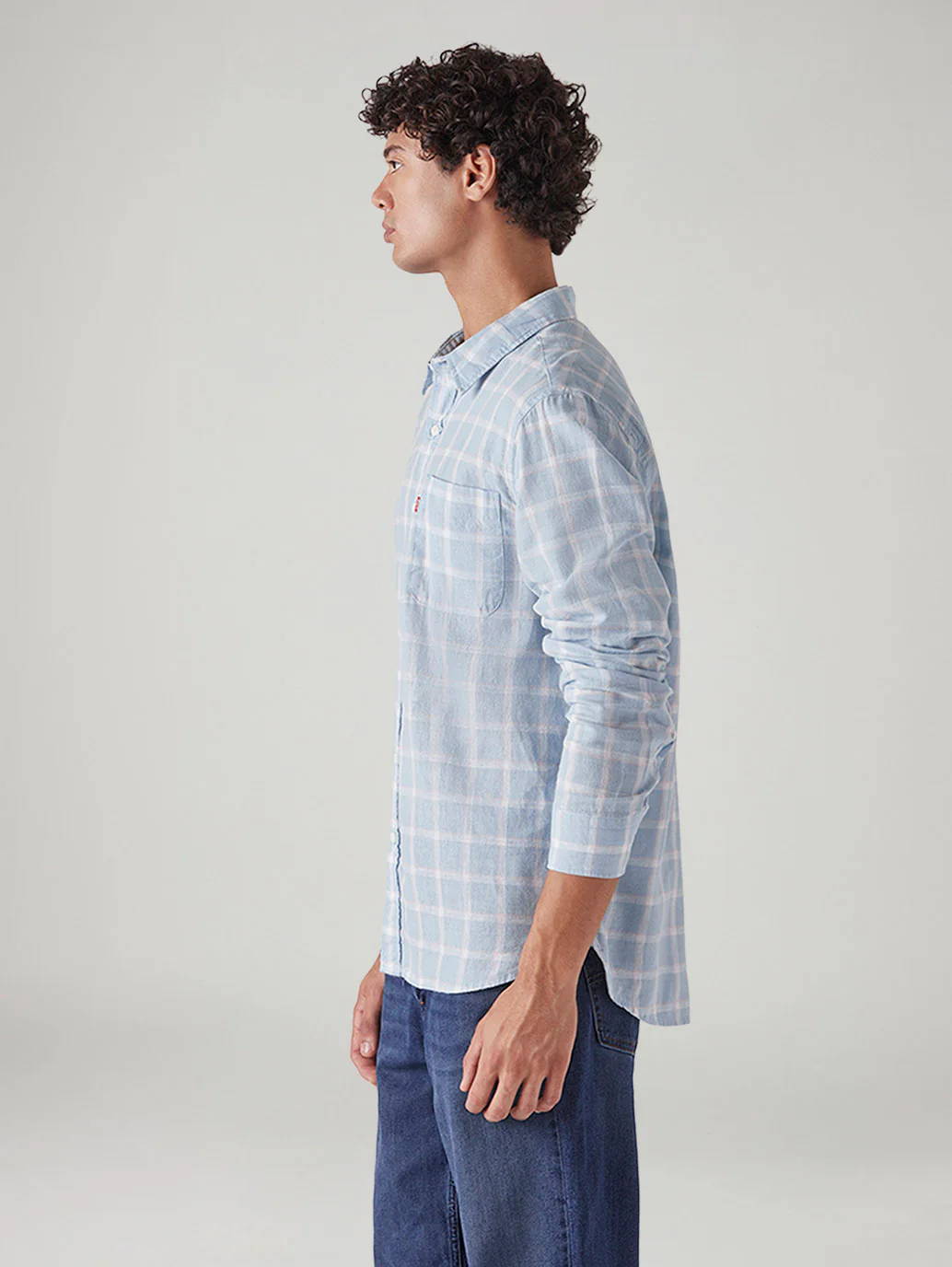 Men's Checkered Slim Fit Linen Shirt - Image 5