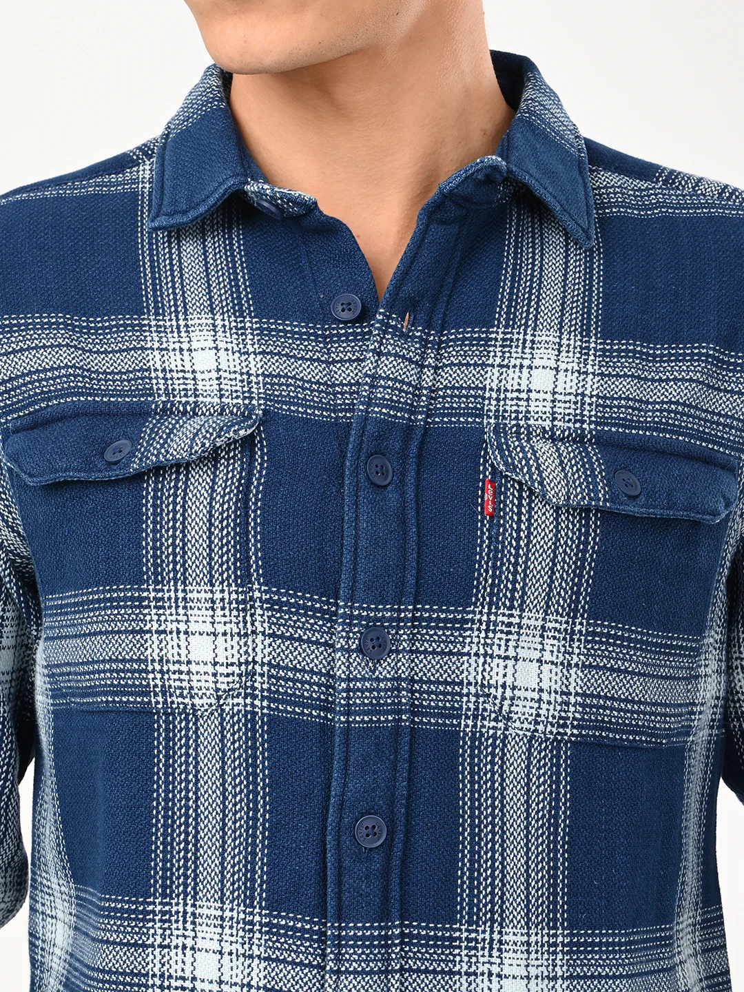 Men's Checkered Slim Fit Overshirt Shirt - Image 5