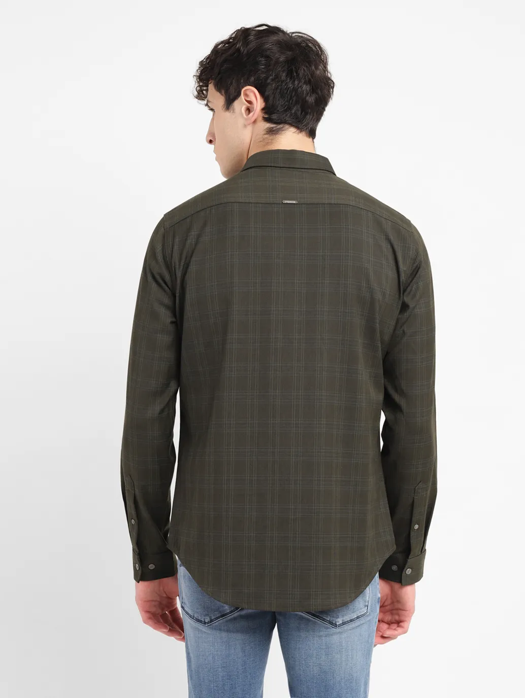 Men's Redloop Checkered Slim Fit Shirt - Image 3