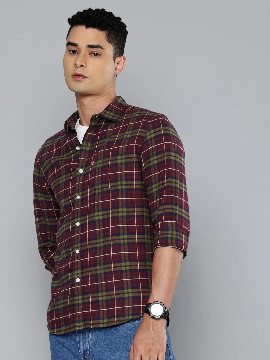 Men's Checkered Slim Fit Shirt - Image 2