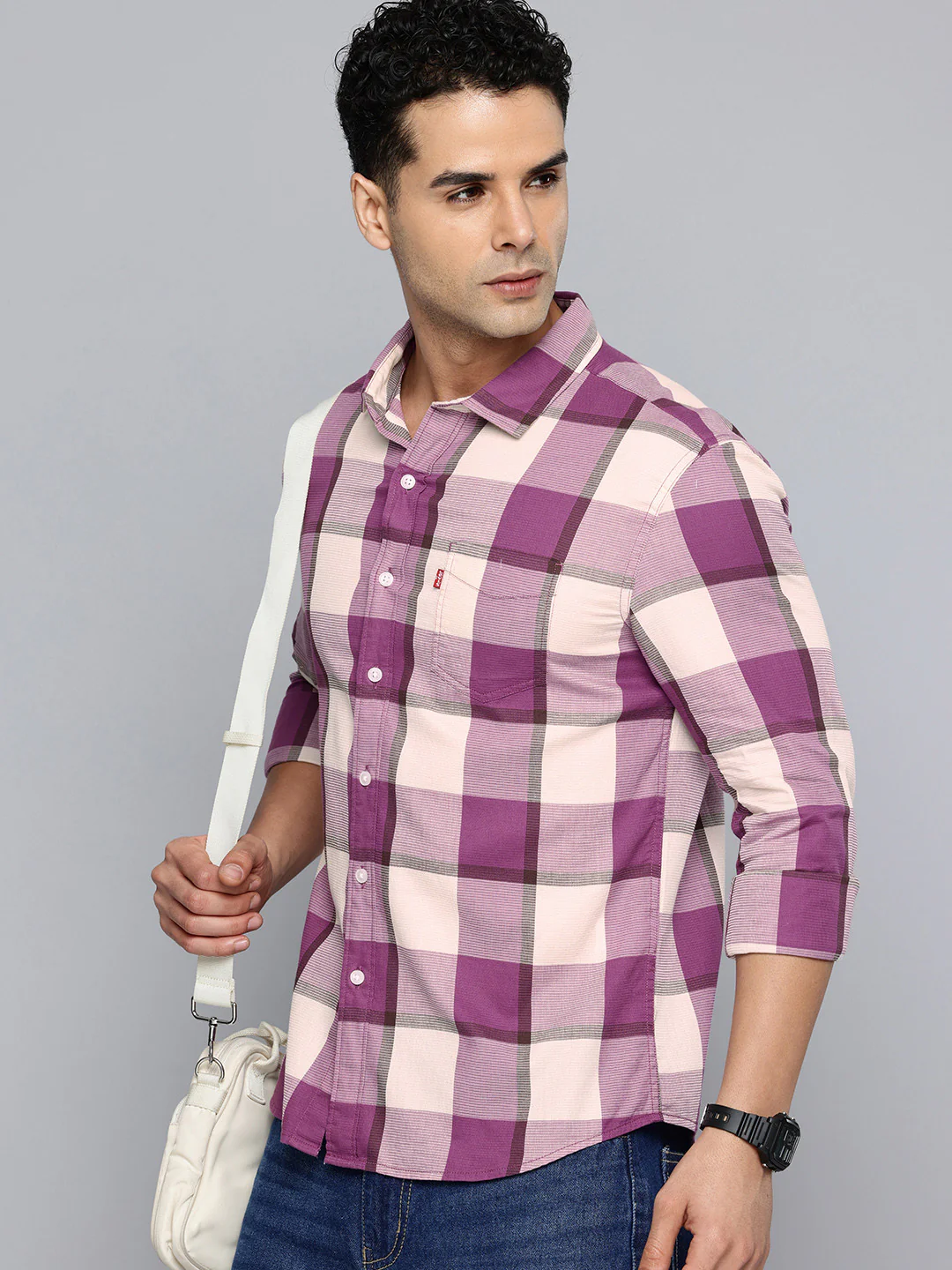 Men's Checkered Slim Fit Shirt - Image 4