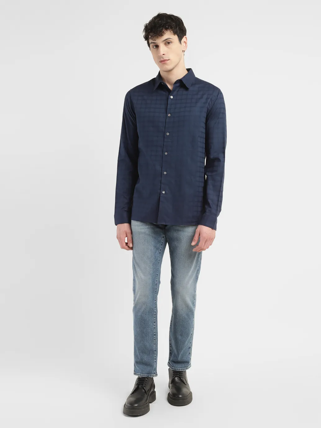 Men's Redloop Checkered Slim Fit Shirt - Image 6