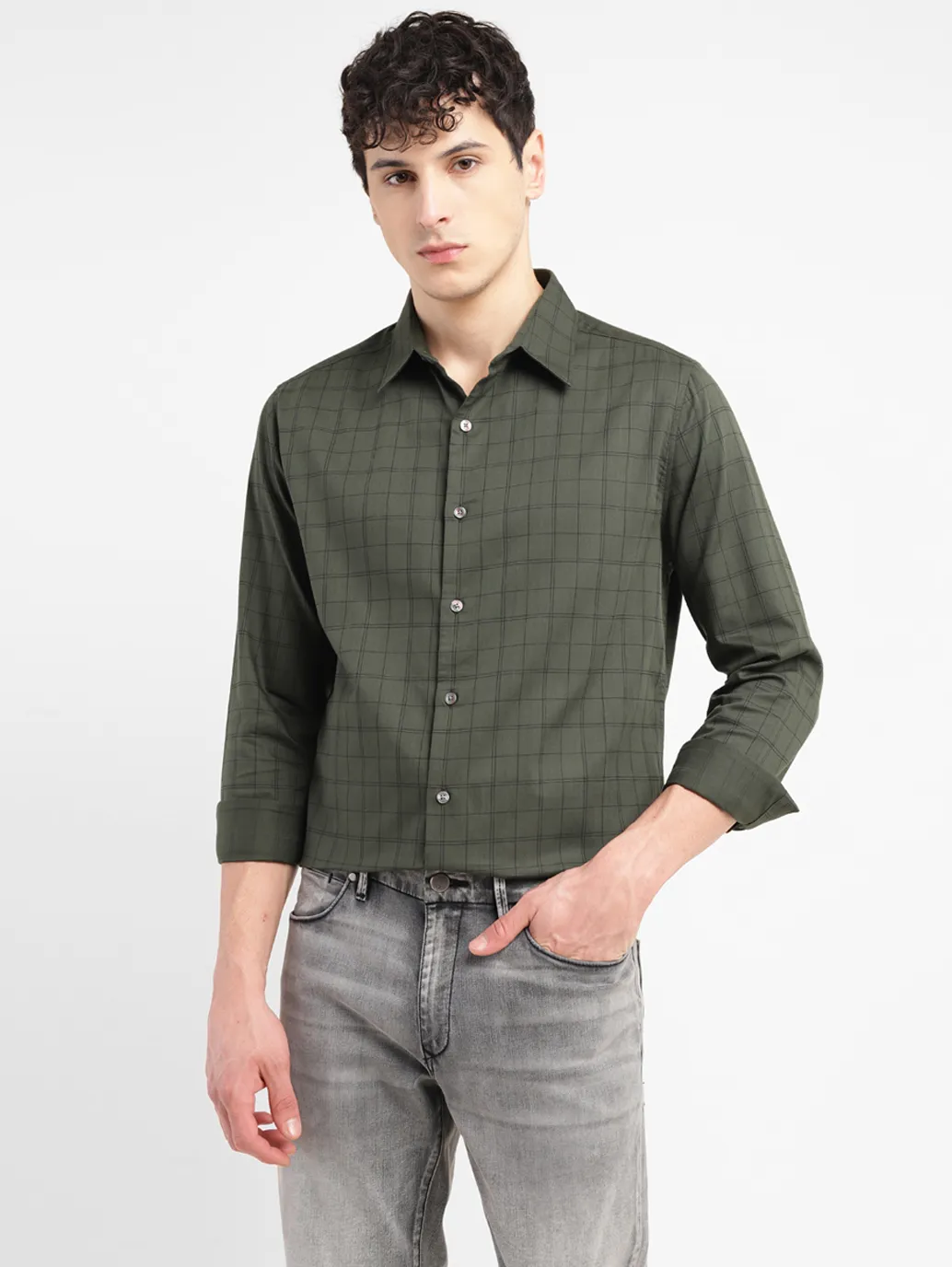 Men's Redloop Checkered Slim Fit Shirt - Image 6