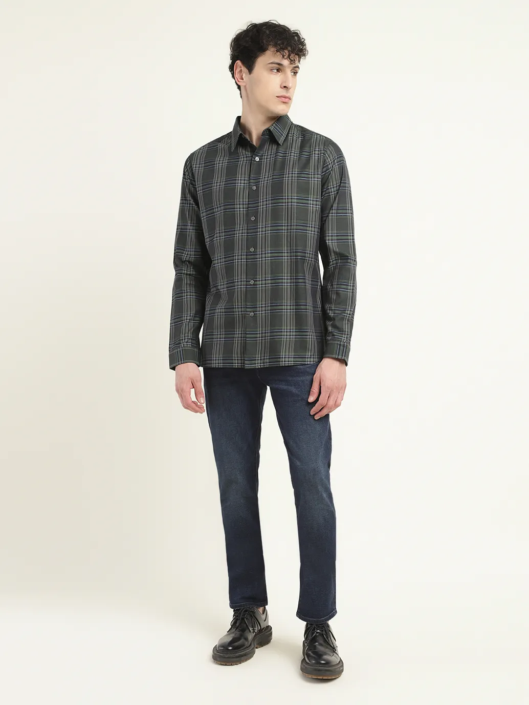 Men's Redloop Checkered Slim Fit Shirt - Image 7