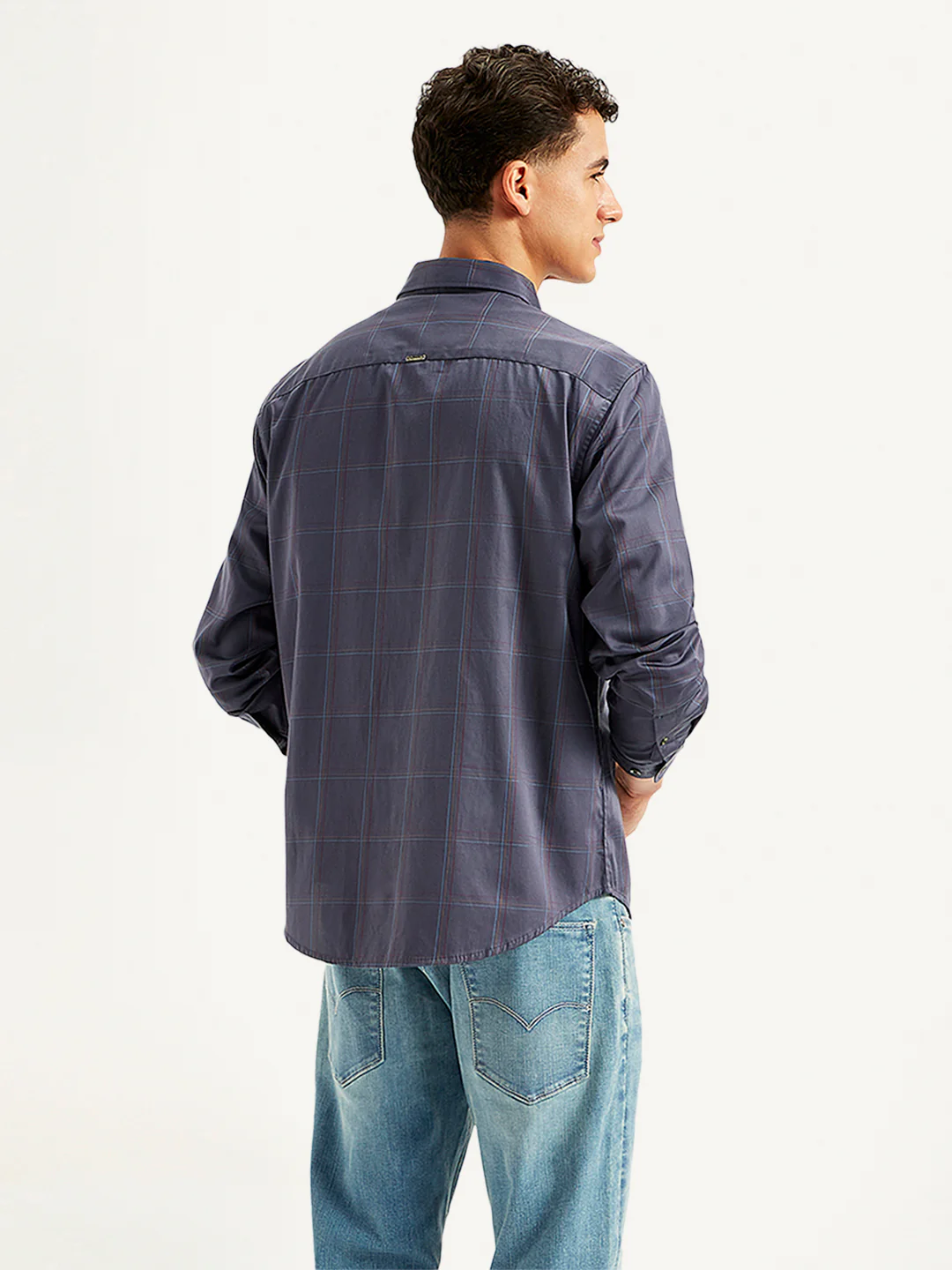 Men's Redloop Checkered Spread Collar Shirt - Image 2