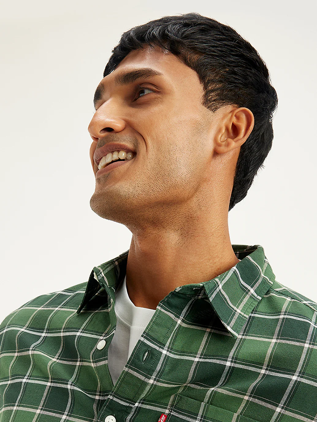 Men's Checkered Spread Collar Shirt - Image 5