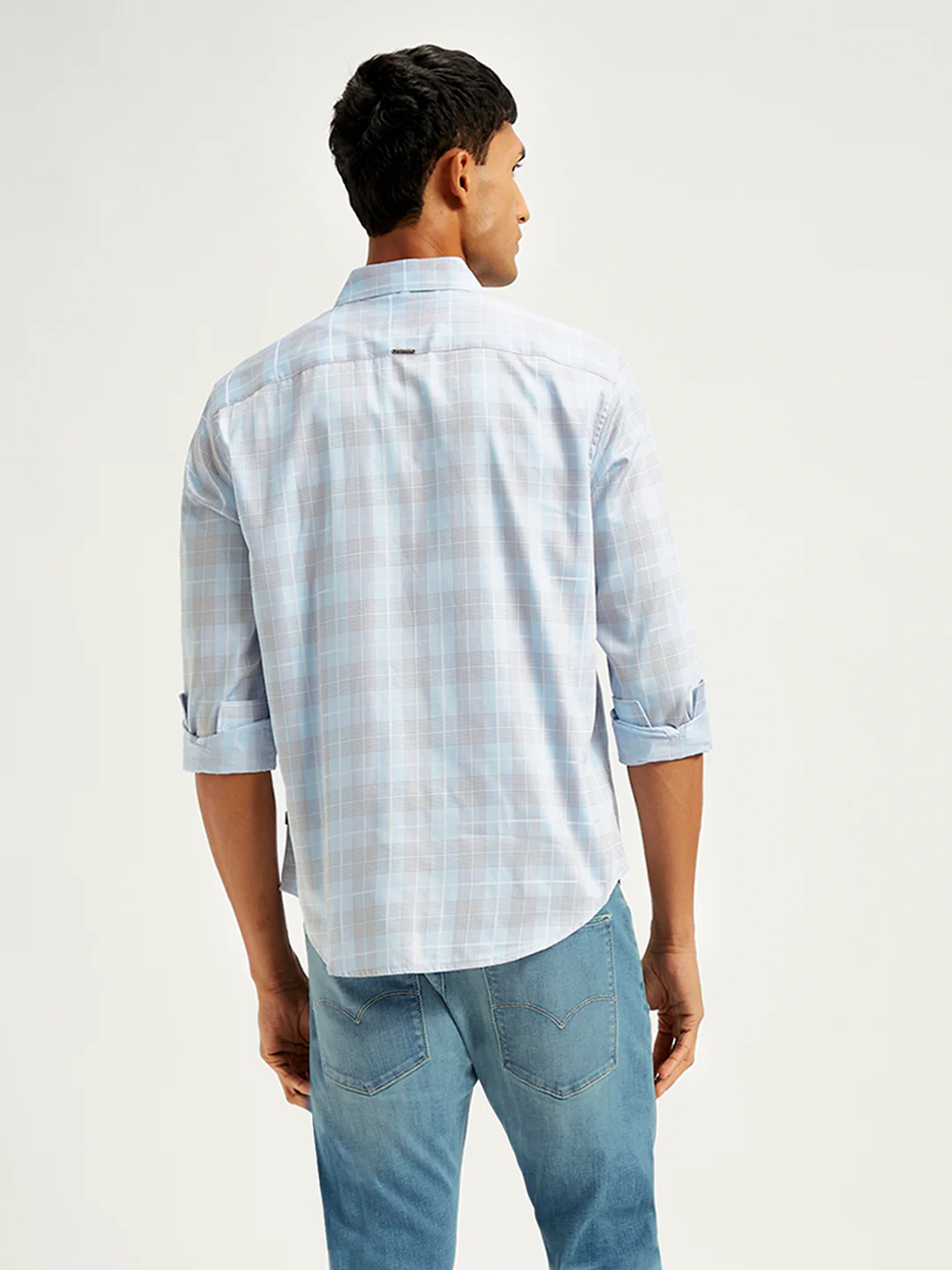 Men's Redloop Checkered Spread Collar Shirt - Image 2
